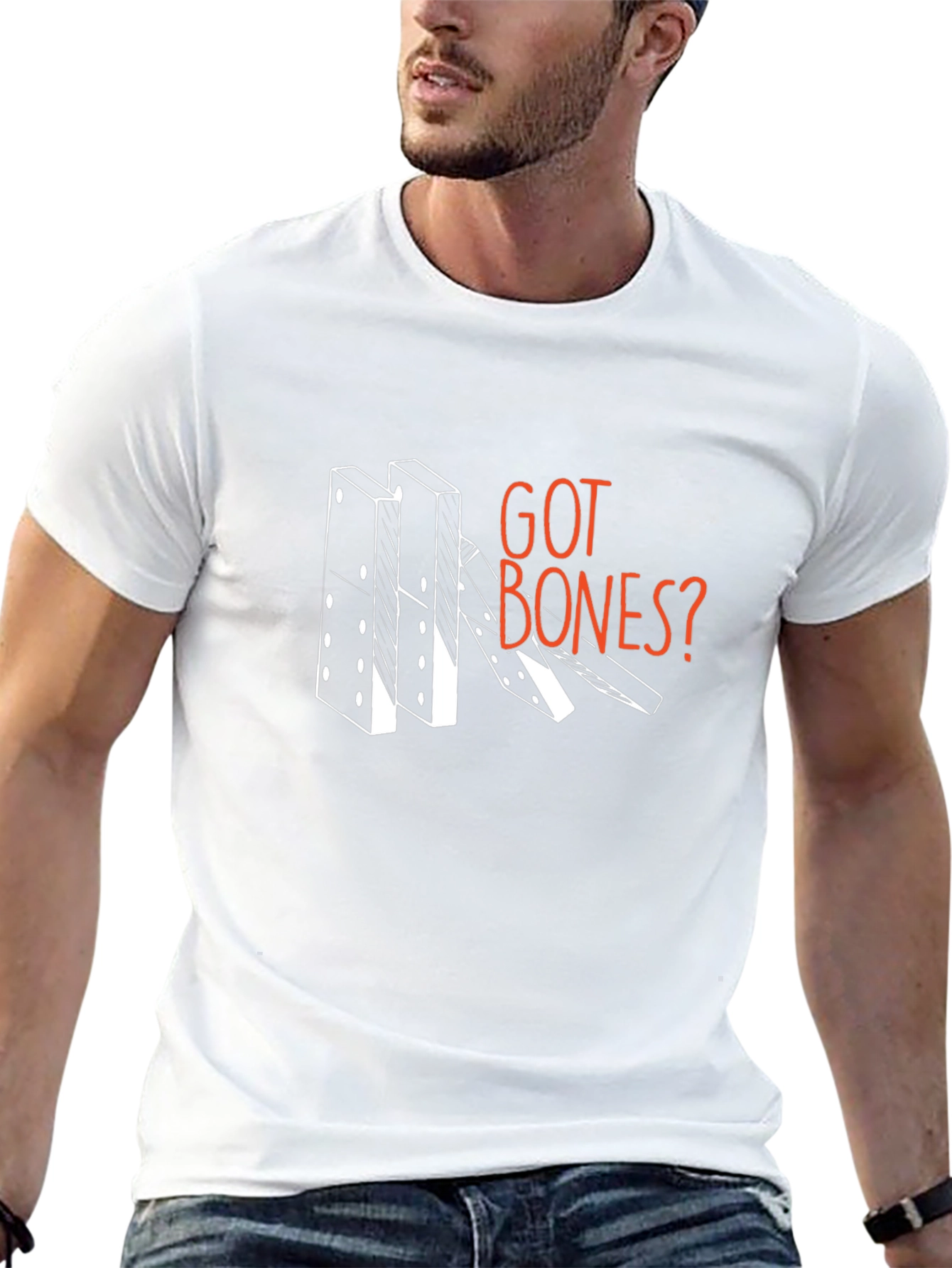 Got Bones? Domino T-Shirt - Unique Graphic Tee