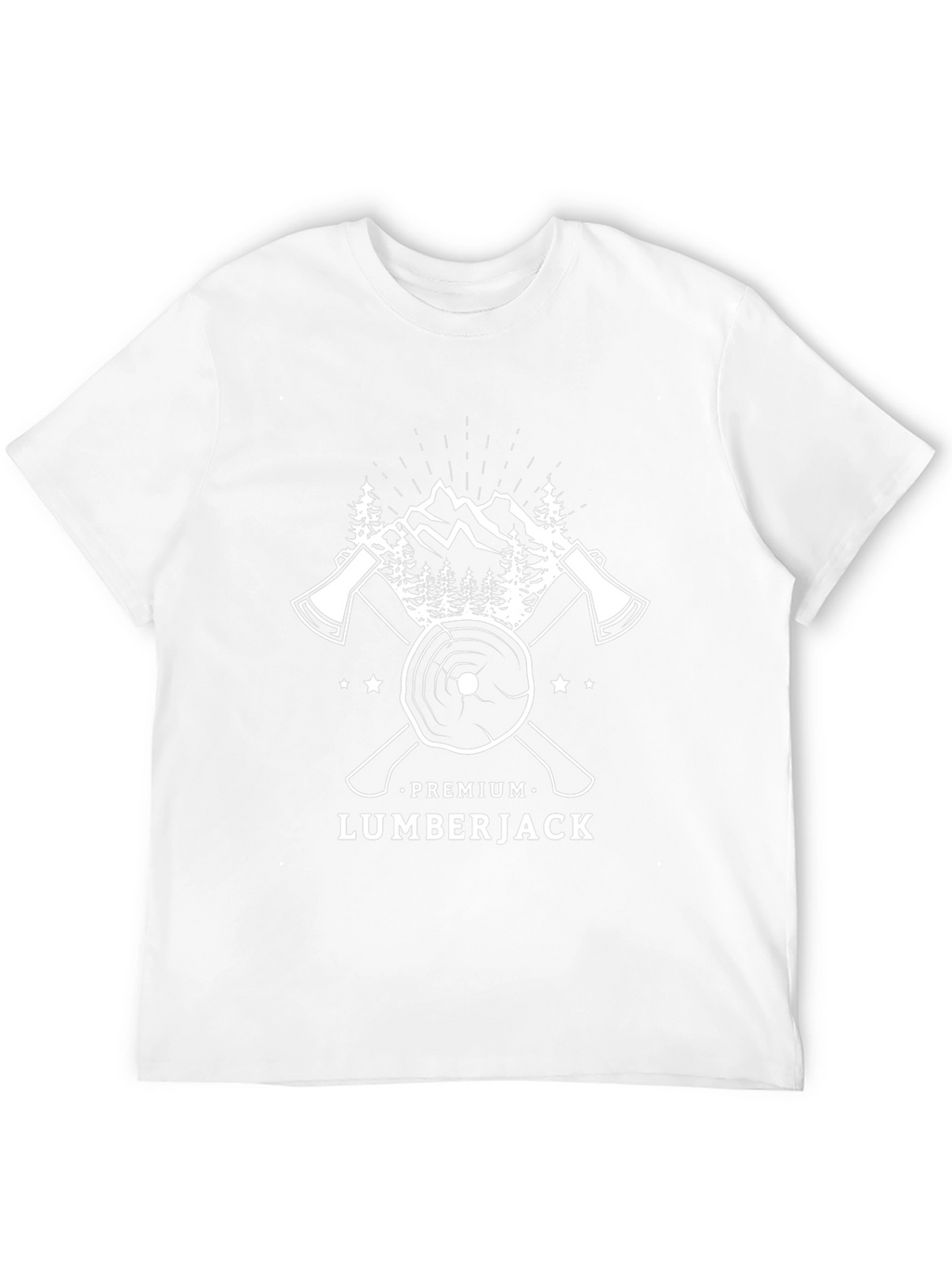 Premium Lumberjack Graphic Tee - Black Cotton Blend