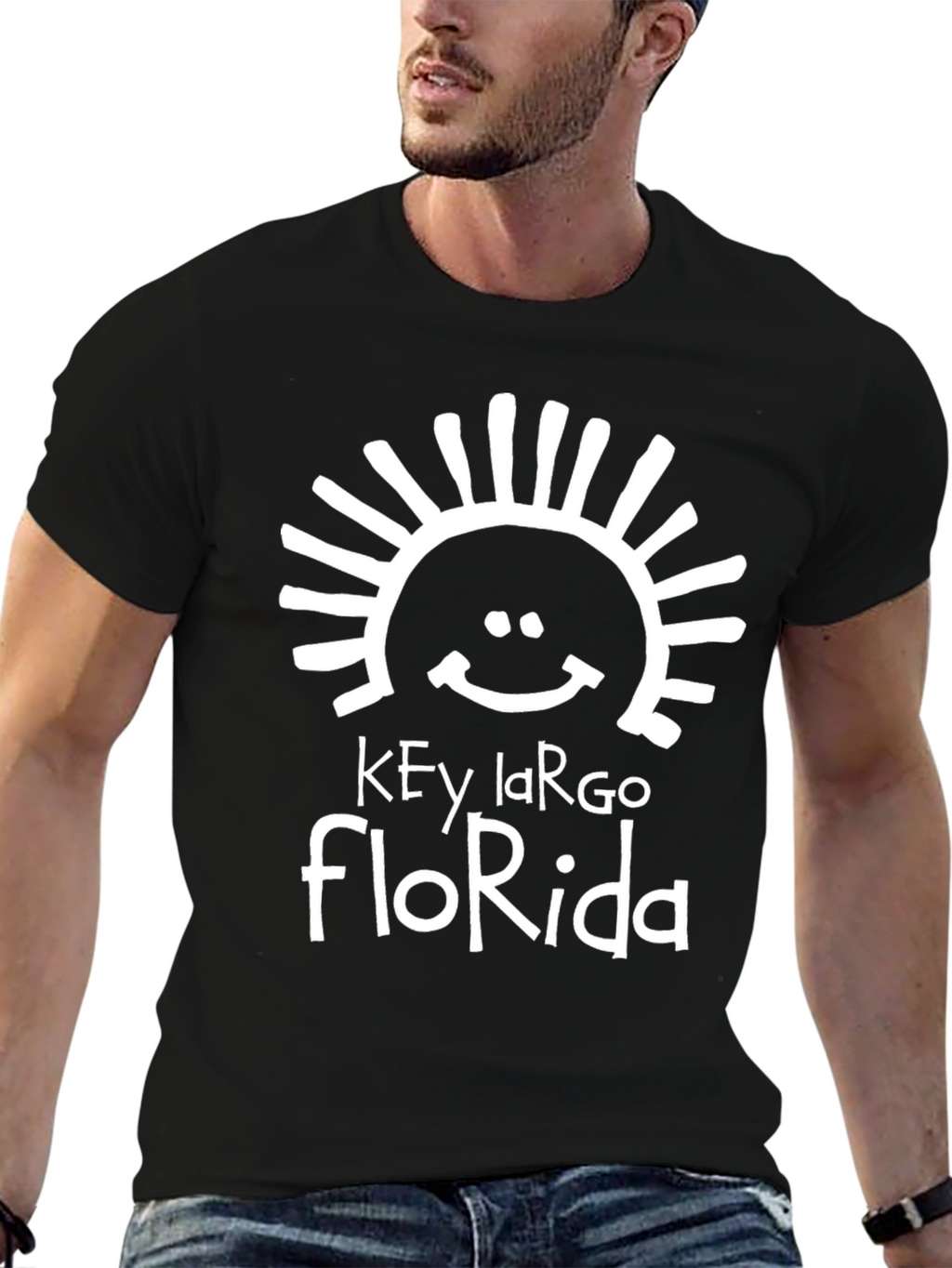 Key Largo Florida T-Shirt - Sun Graphic Tee