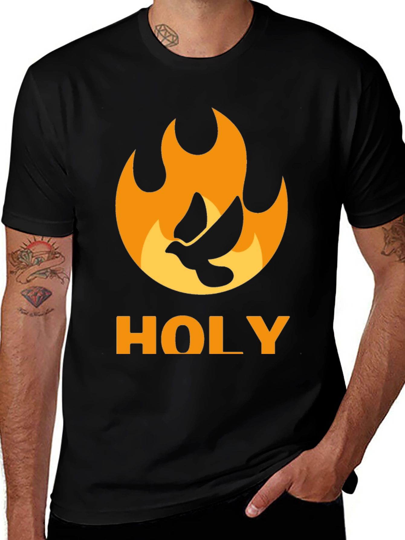 Holy Spirit Dove Flame Graphic T-Shirt
