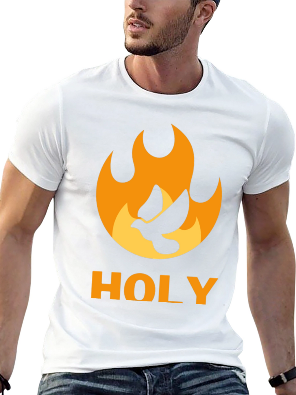 Holy Spirit Dove Flame Graphic T-Shirt