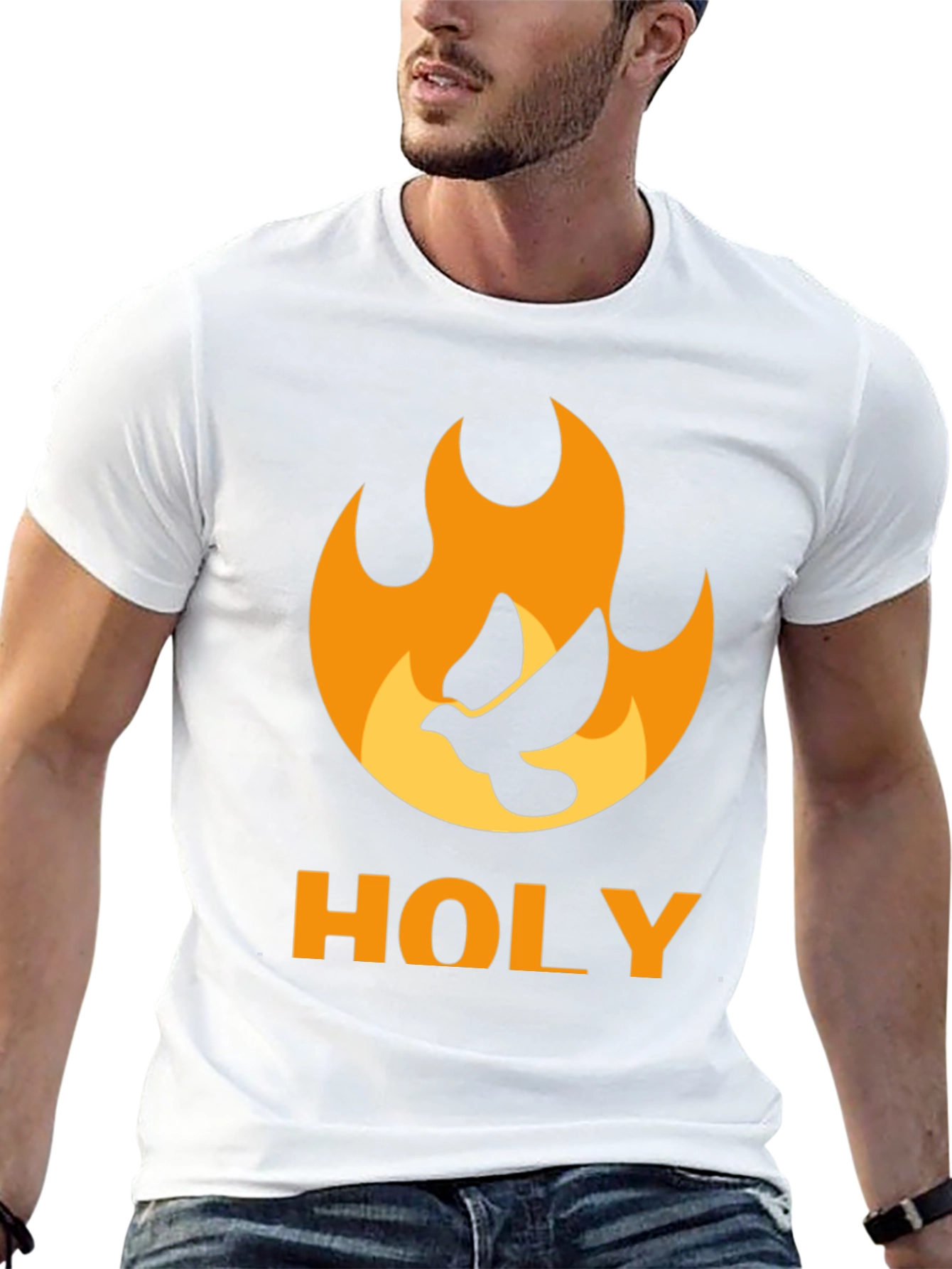 Holy Spirit Dove Flame Graphic T-Shirt