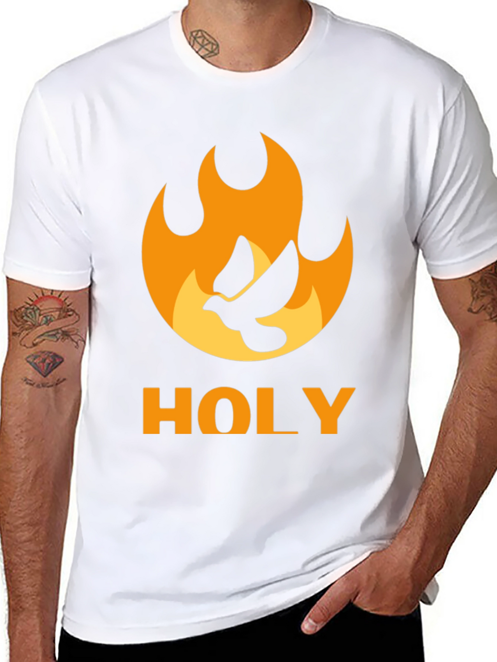 Holy Spirit Dove Flame Graphic T-Shirt