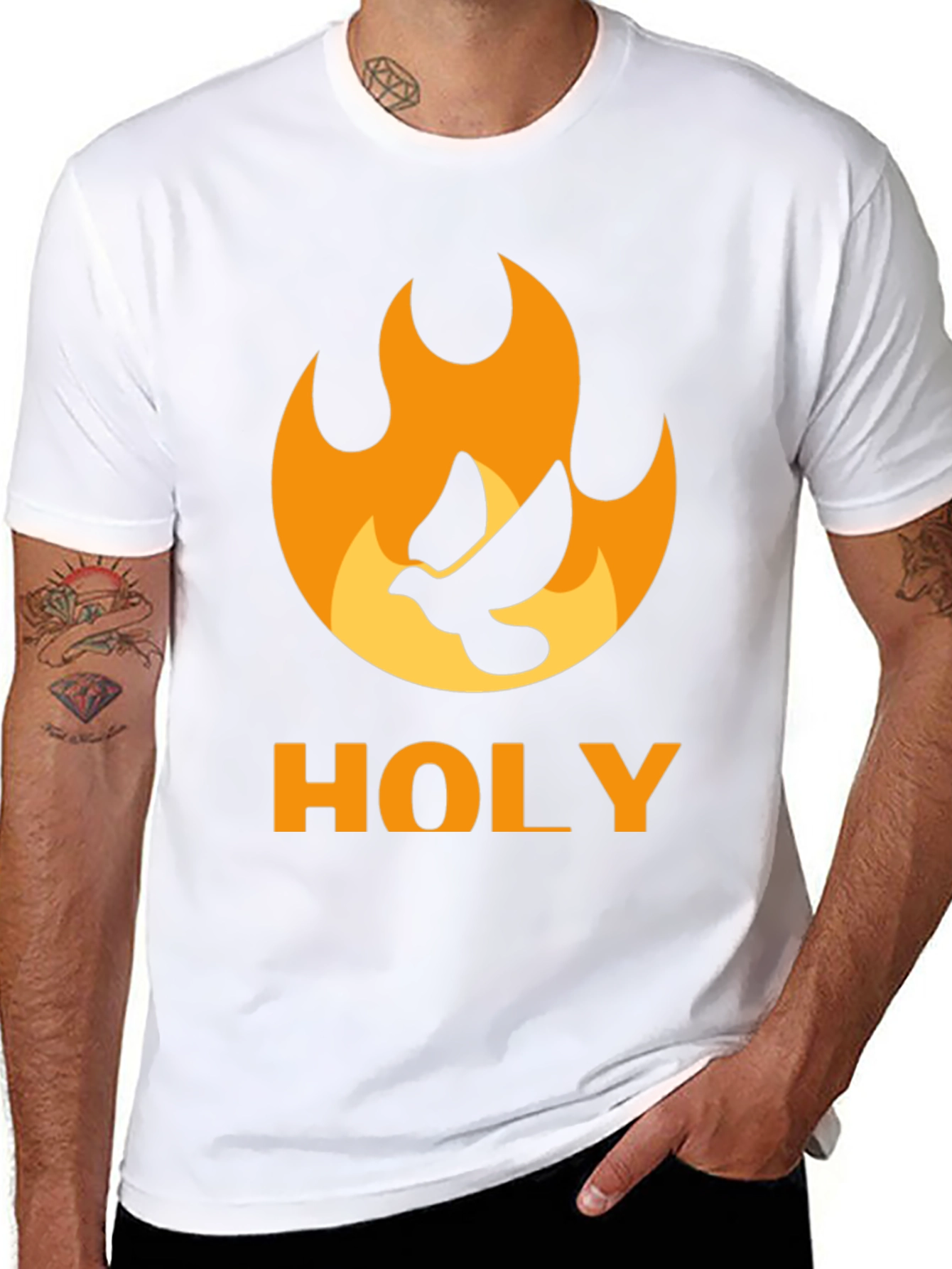 Holy Spirit Dove Flame Graphic T-Shirt