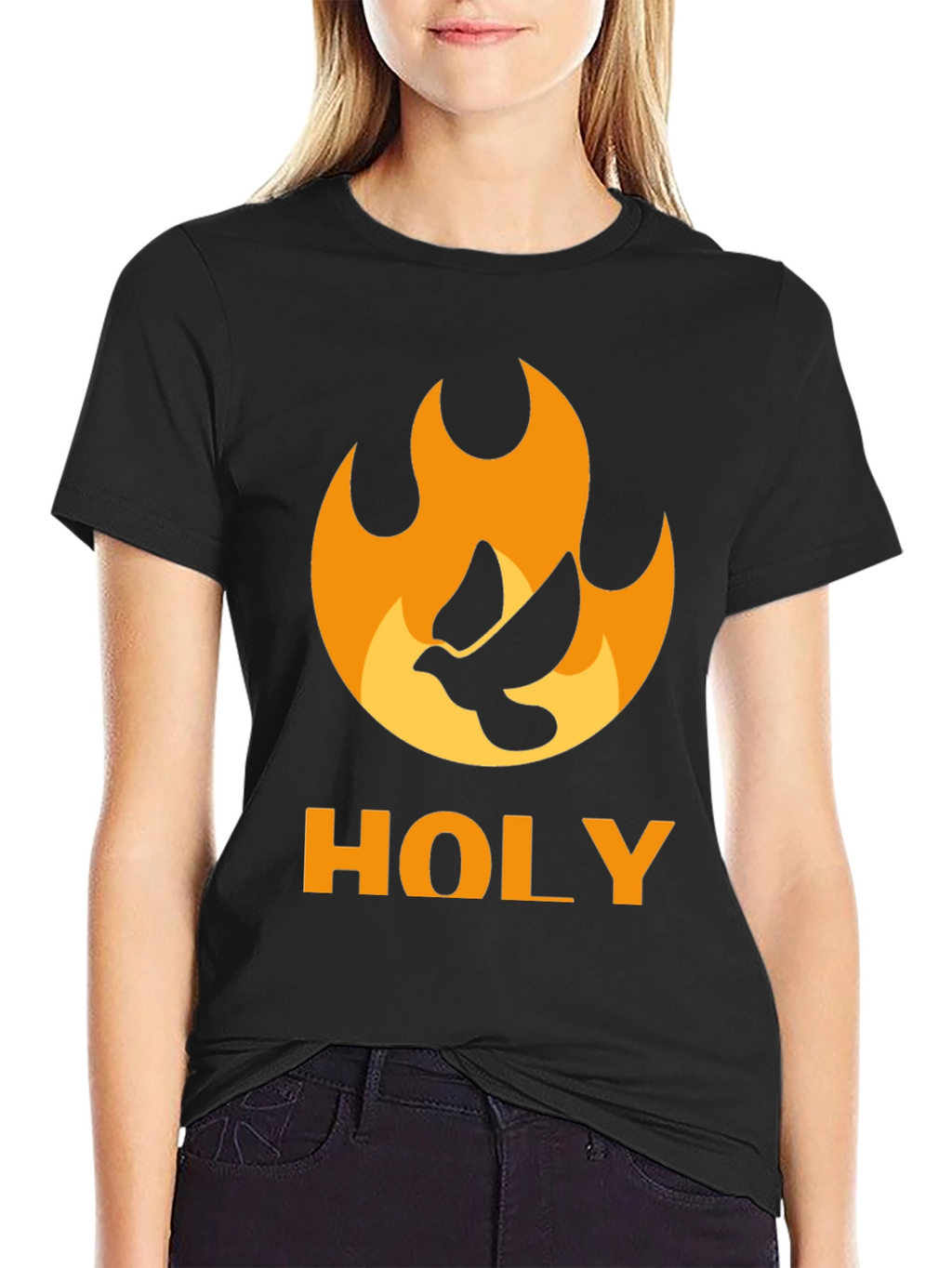 Holy Spirit Dove Flame Graphic T-Shirt