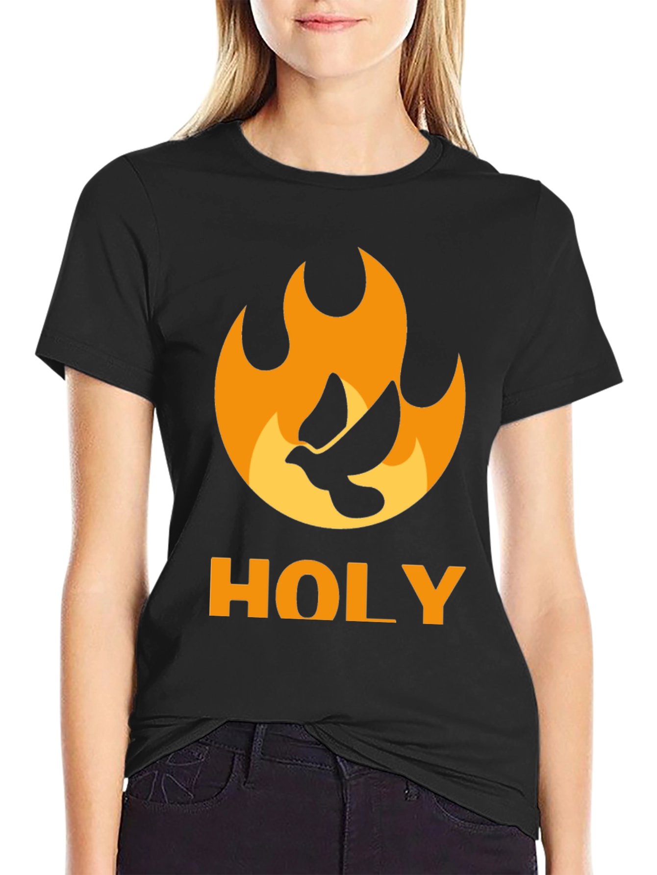 Holy Spirit Dove Flame Graphic T-Shirt