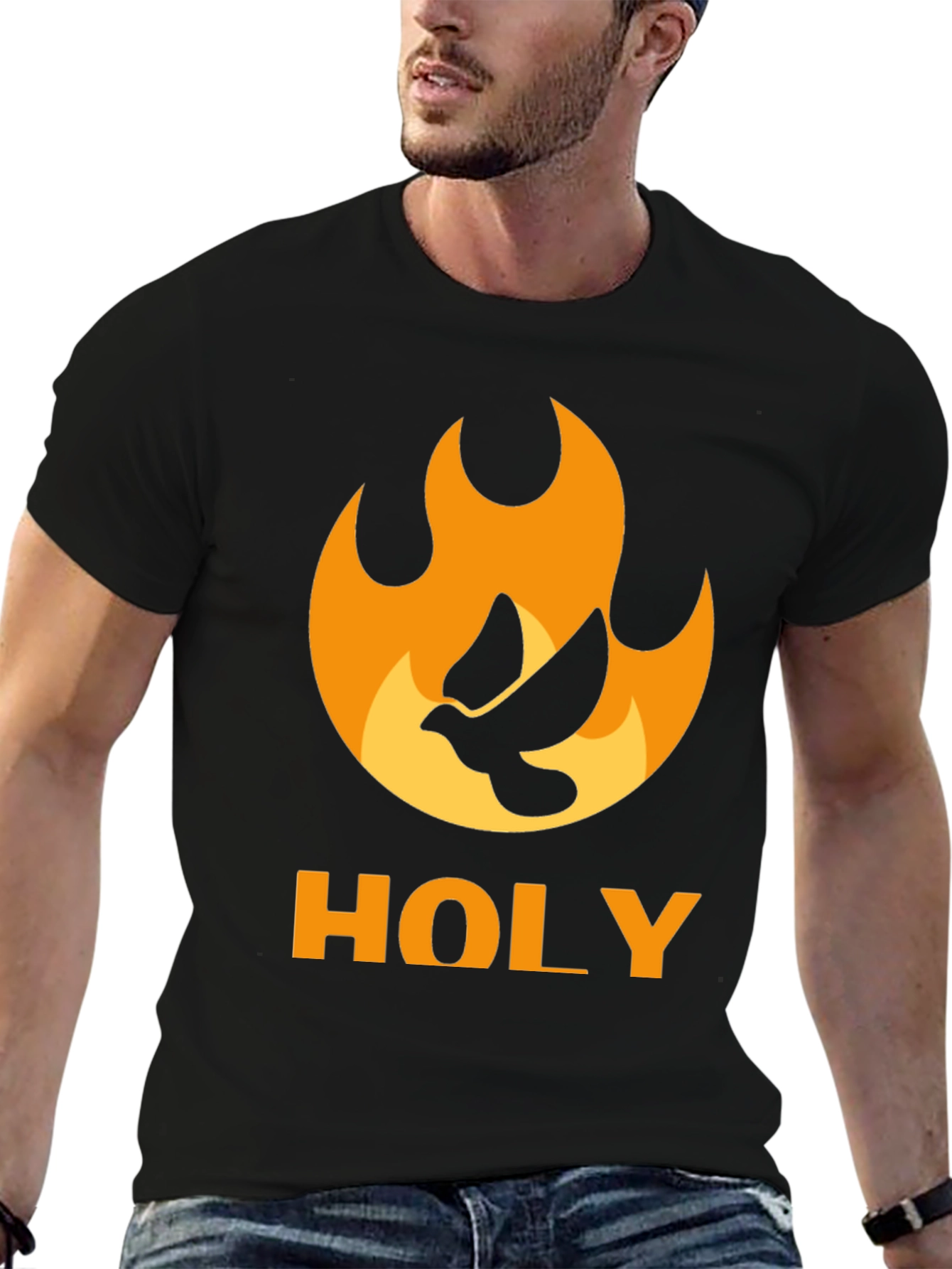 Holy Spirit Dove Flame Graphic T-Shirt