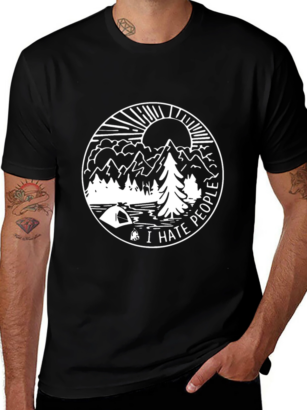 I Hate People Camping Graphic Tee