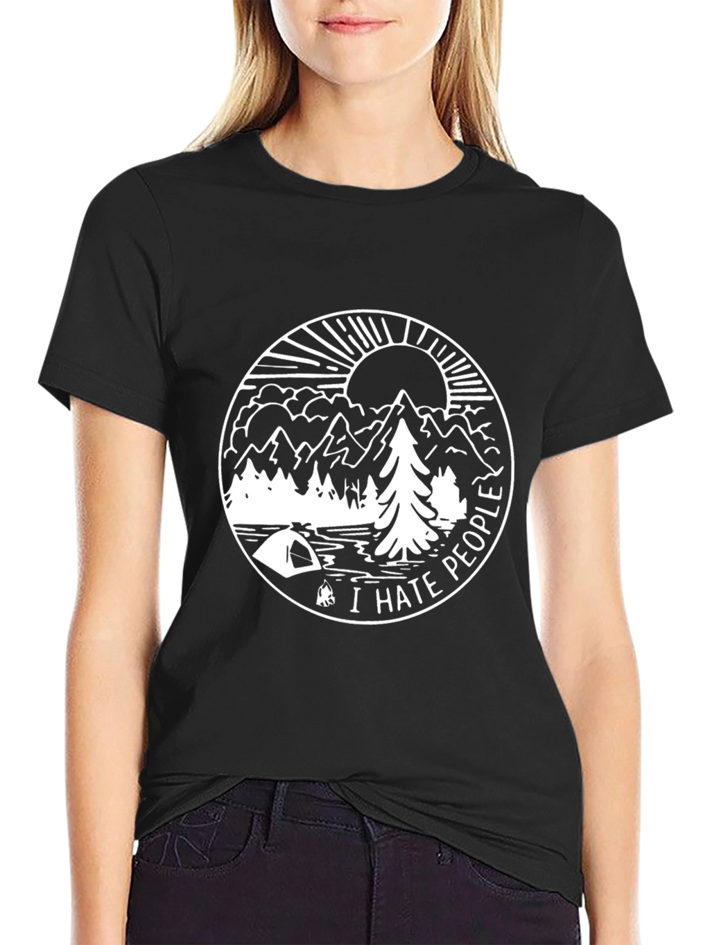 I Hate People Camping Graphic Tee