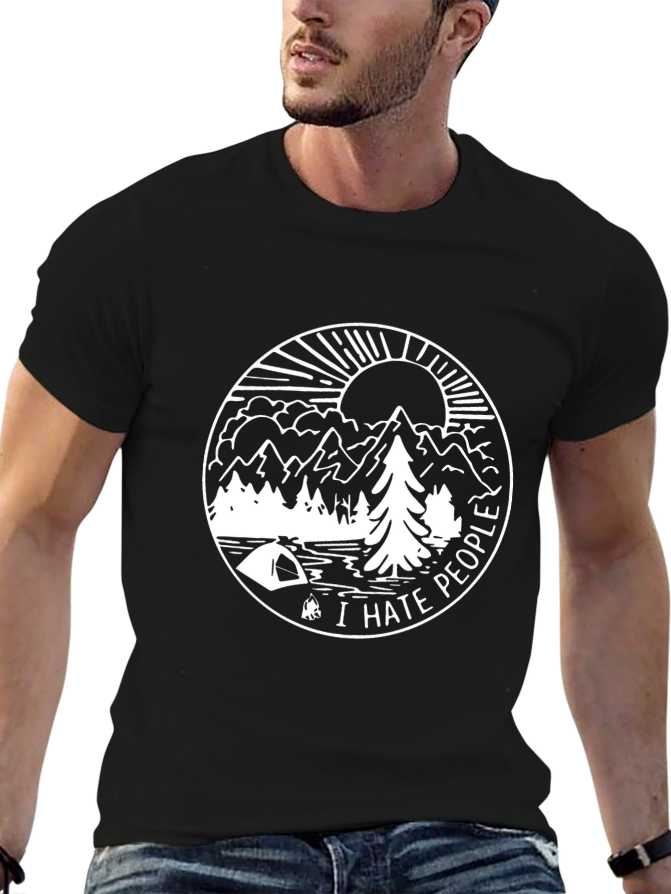 I Hate People Camping Graphic Tee