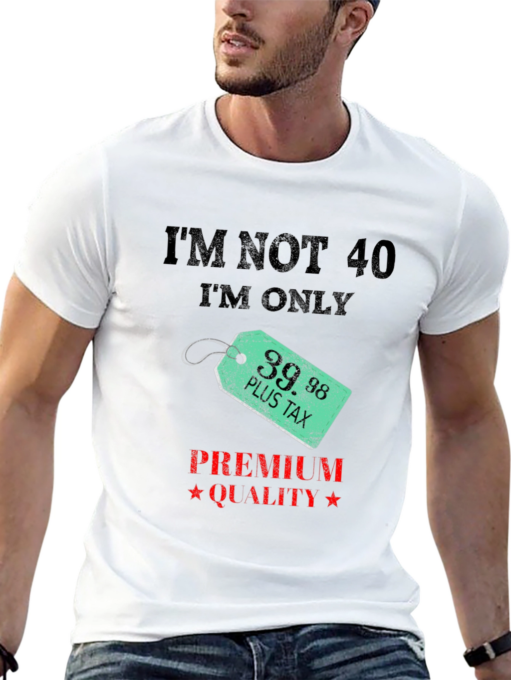 Funny 39.98 Plus Tax Premium Quality Black T-Shirt