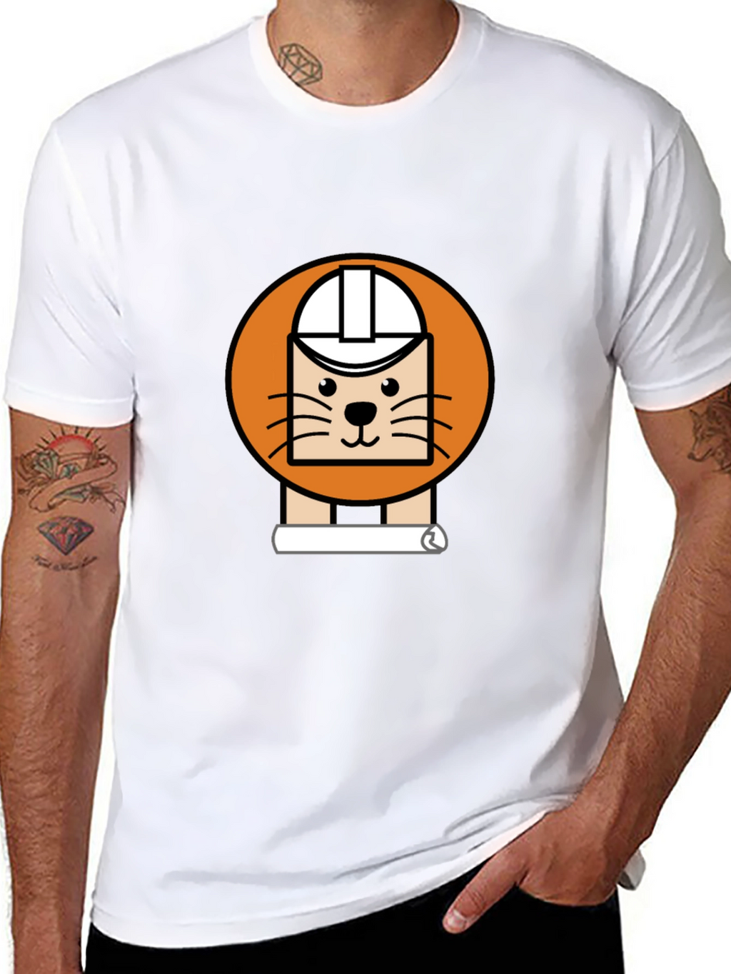 Engineer Cat Tee - Architect Feline Humor