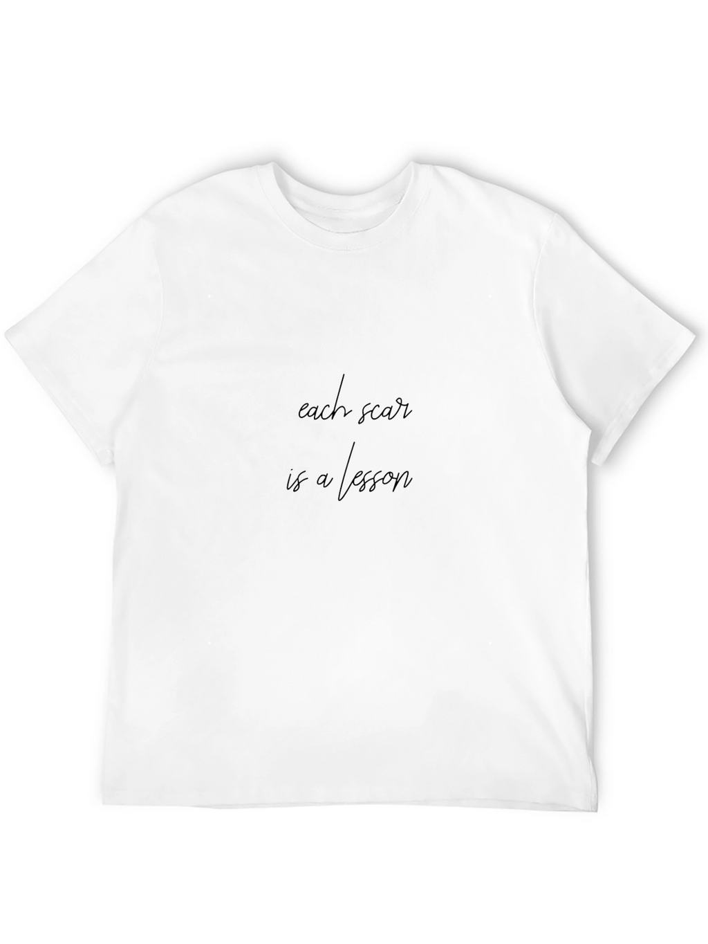 Each Scar is a Lesson - Mens Black T-Shirt