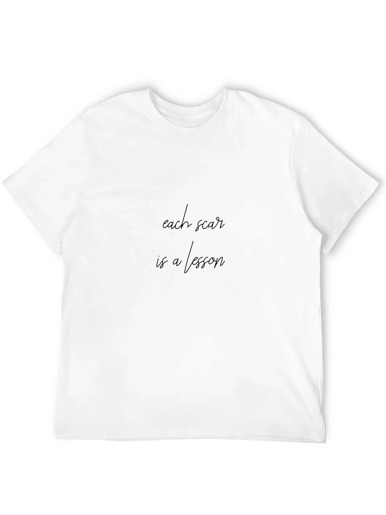 Each Scar is a Lesson - Mens Black T-Shirt