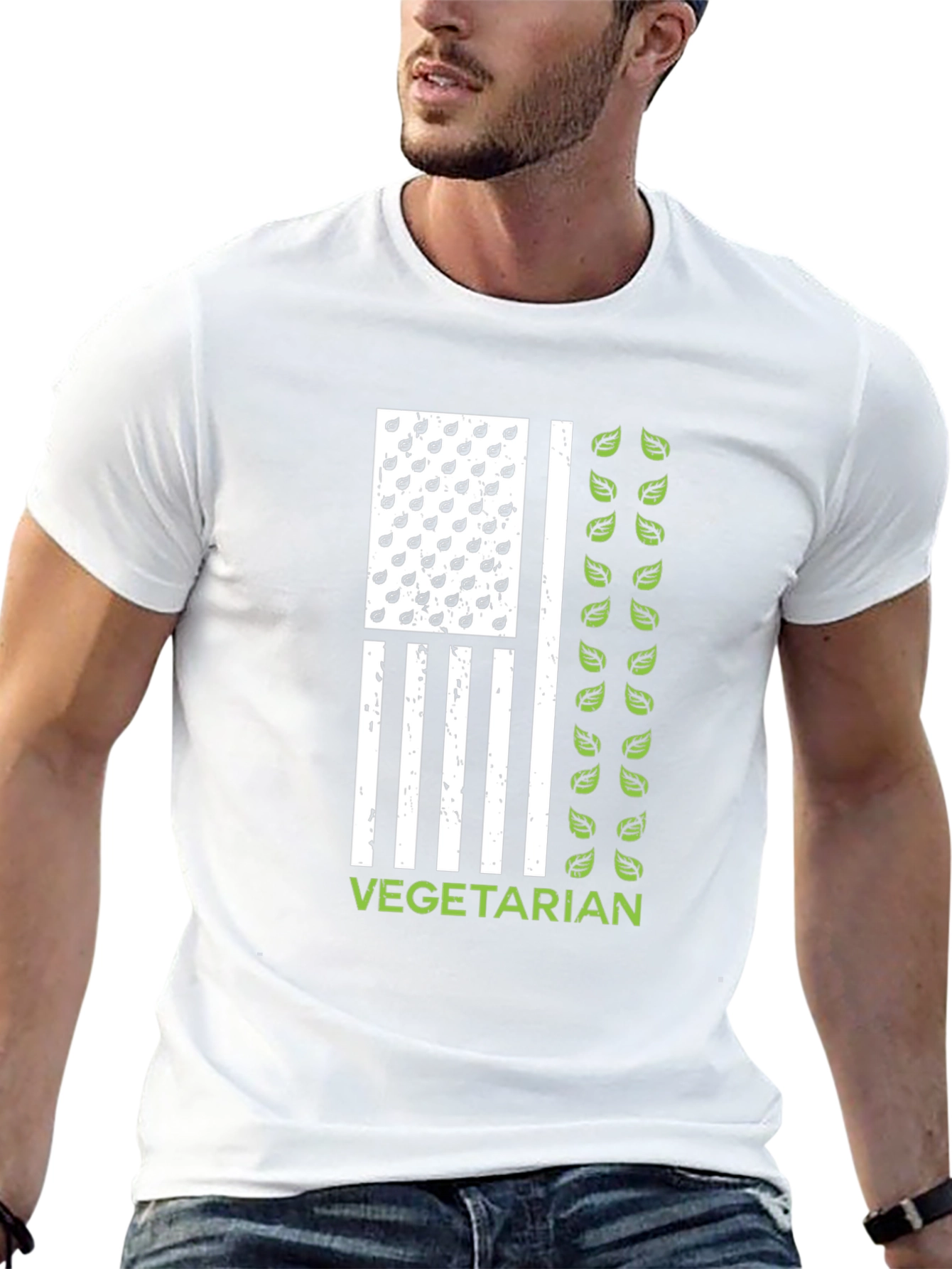 Vegetarian American Flag Graphic Tee