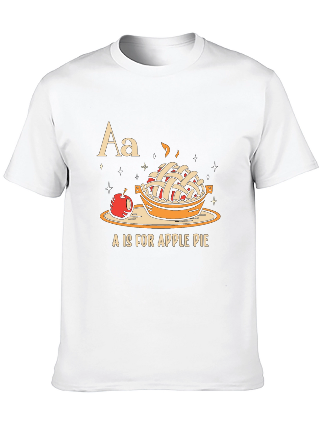 A is for Apple Pie Black Graphic T-Shirt