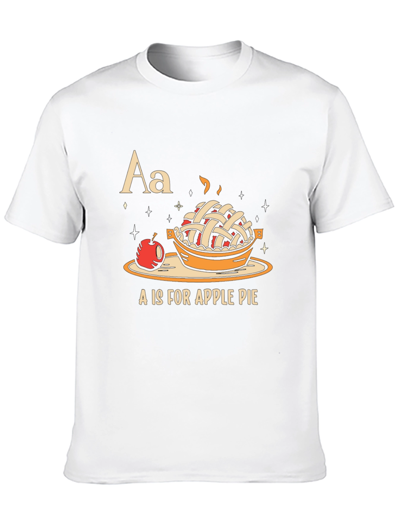 A is for Apple Pie Black Graphic T-Shirt