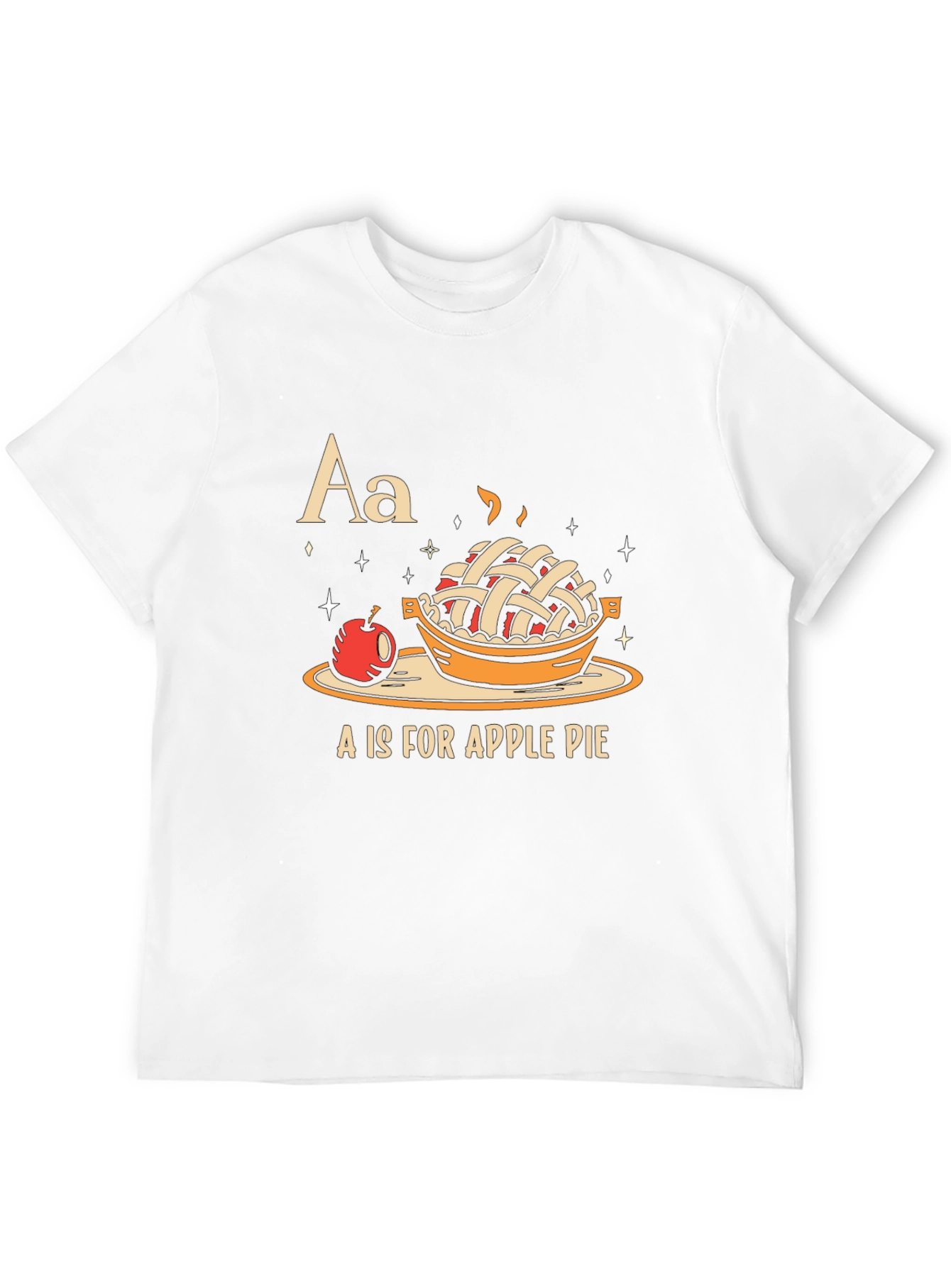 A is for Apple Pie Black Graphic T-Shirt