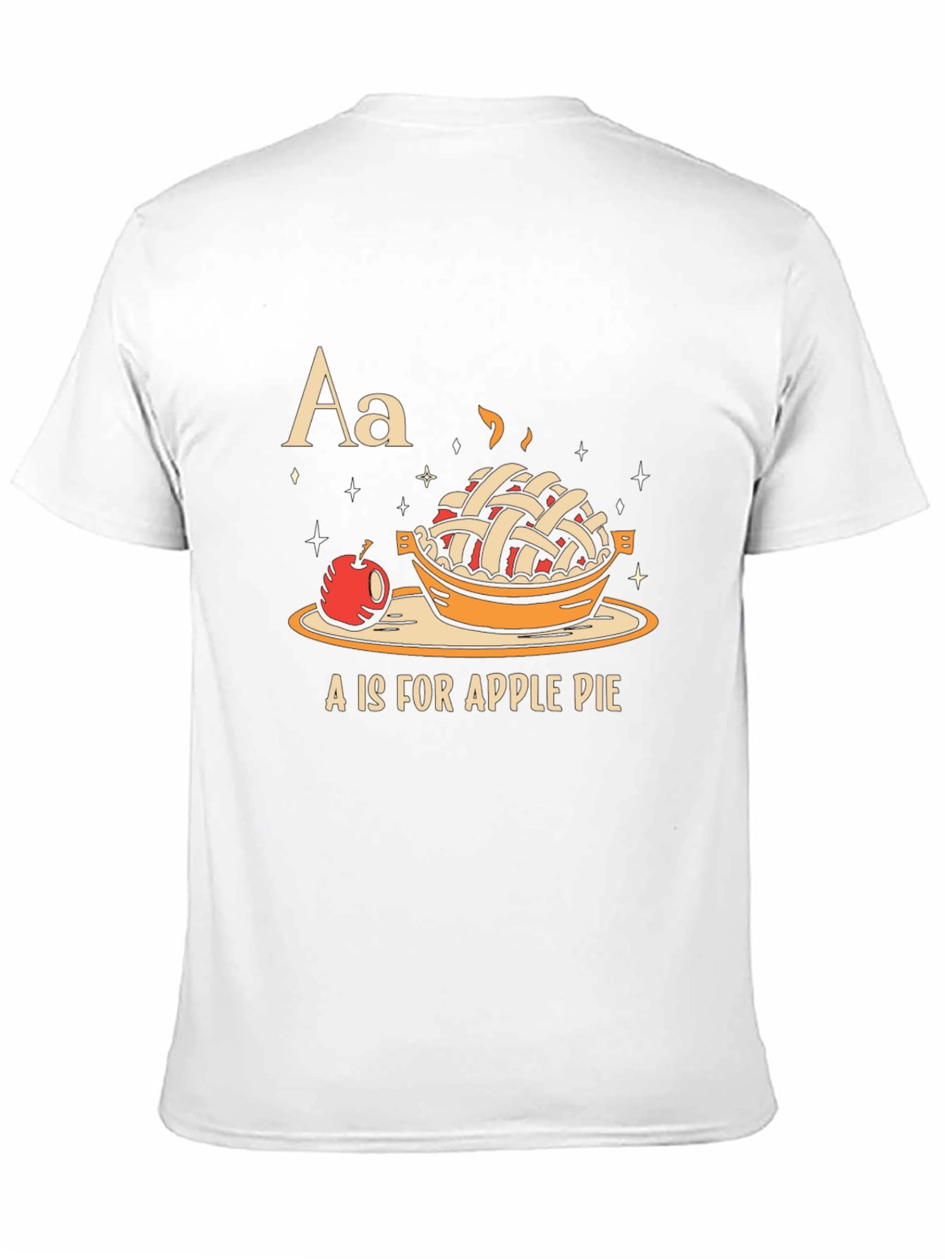 A is for Apple Pie Black Graphic T-Shirt