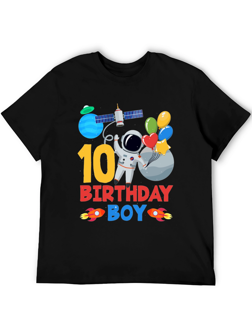 10th Birthday Astronaut Boys T-Shirt