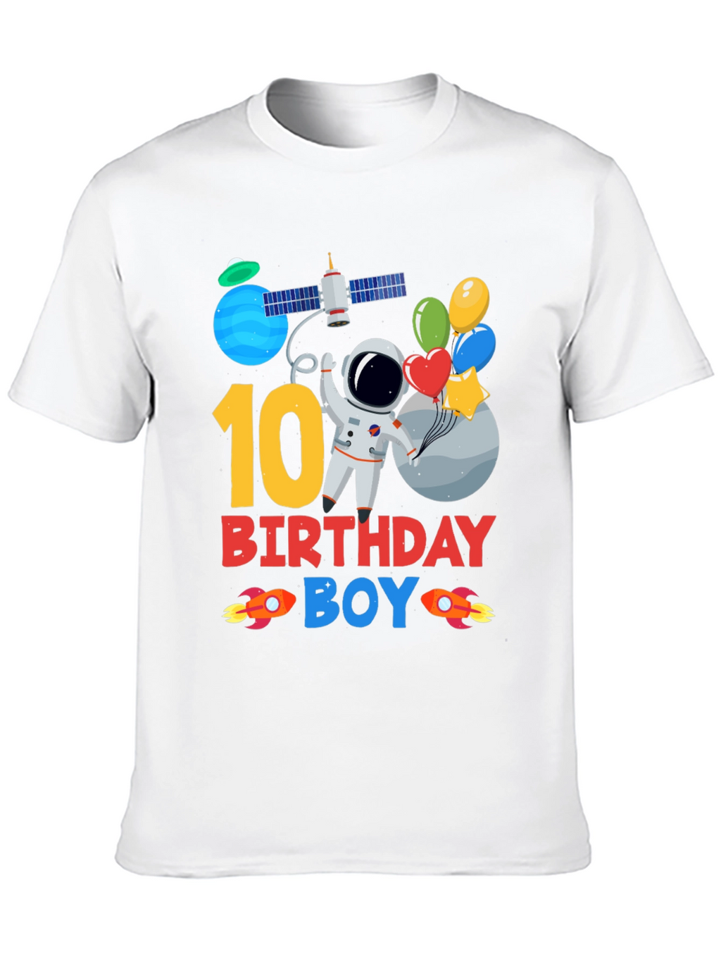 10th Birthday Astronaut Boys T-Shirt