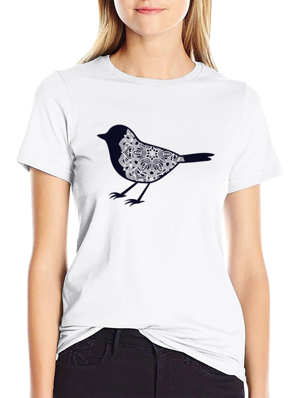 Bird Graphic Tee - Stylish Mens Black T-Shirt