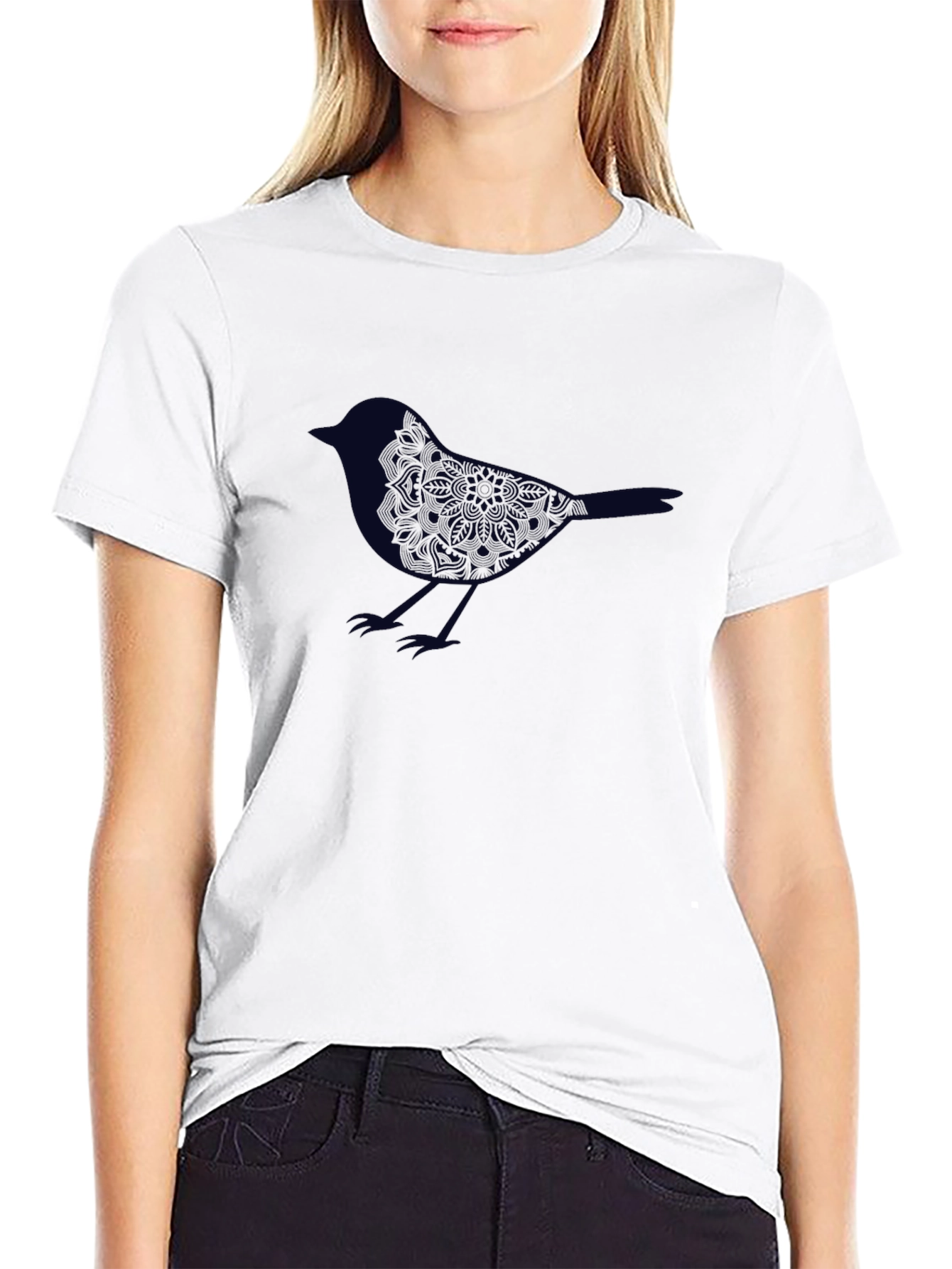 Bird Graphic Tee - Stylish Mens Black T-Shirt