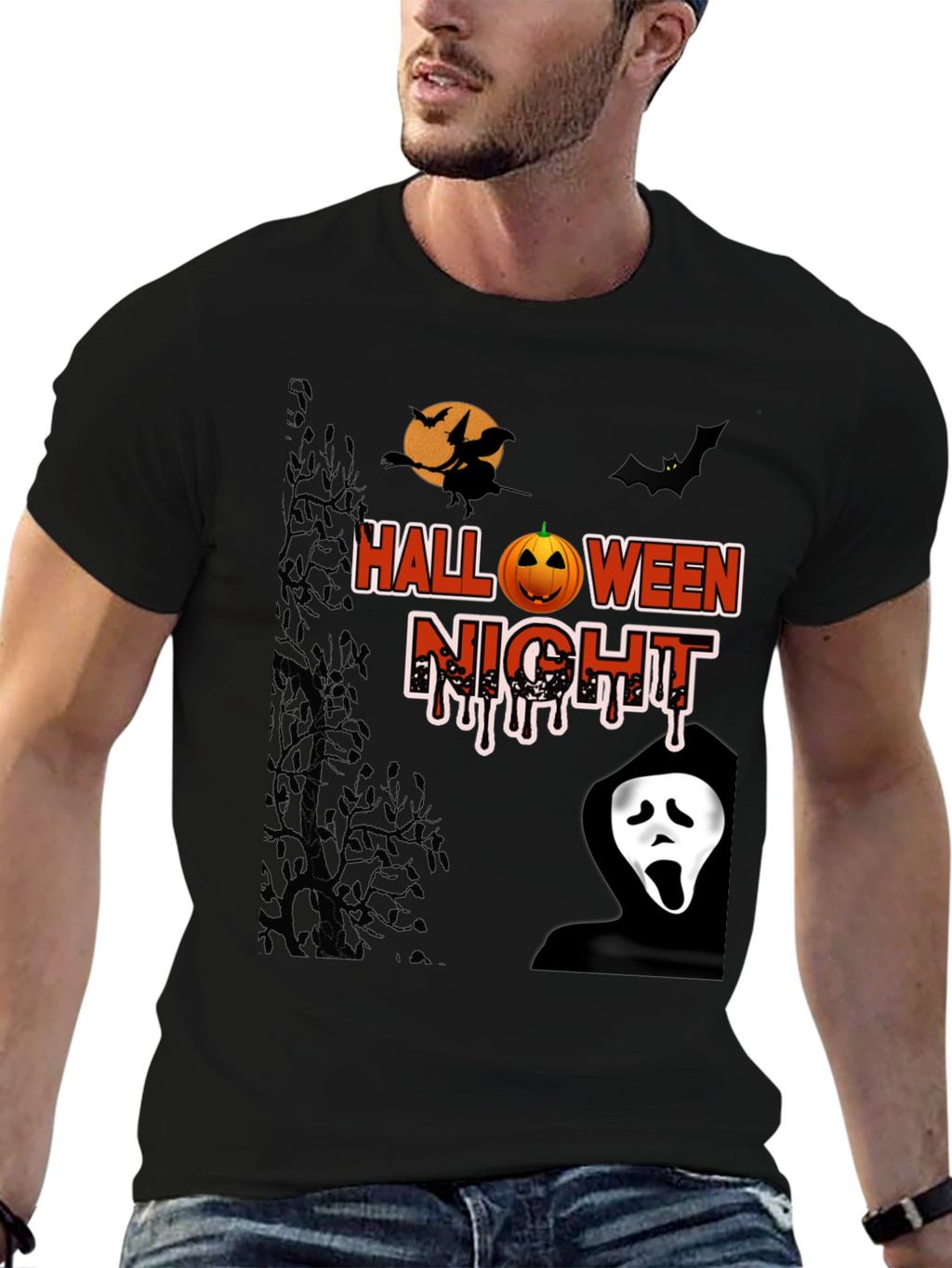 Halloween Night Graphic T-Shirt