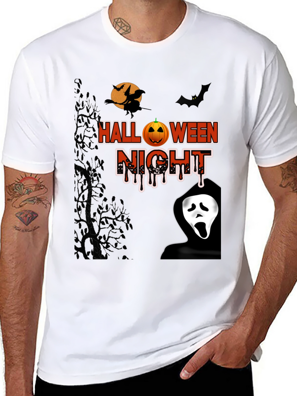 Halloween Night Graphic T-Shirt