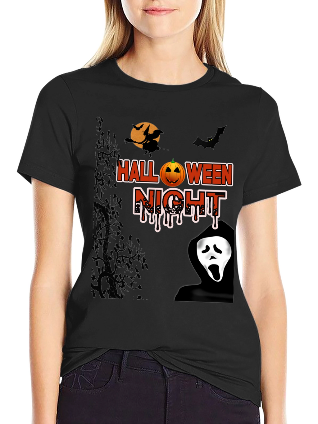 Halloween Night Graphic T-Shirt