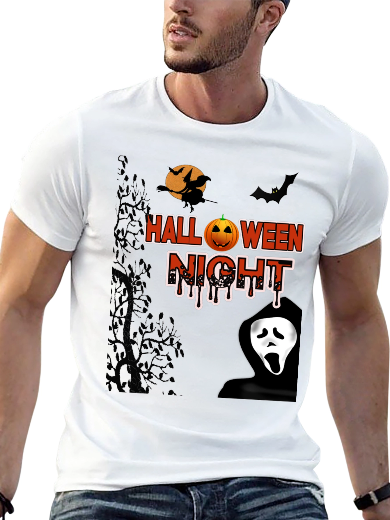 Halloween Night Graphic T-Shirt