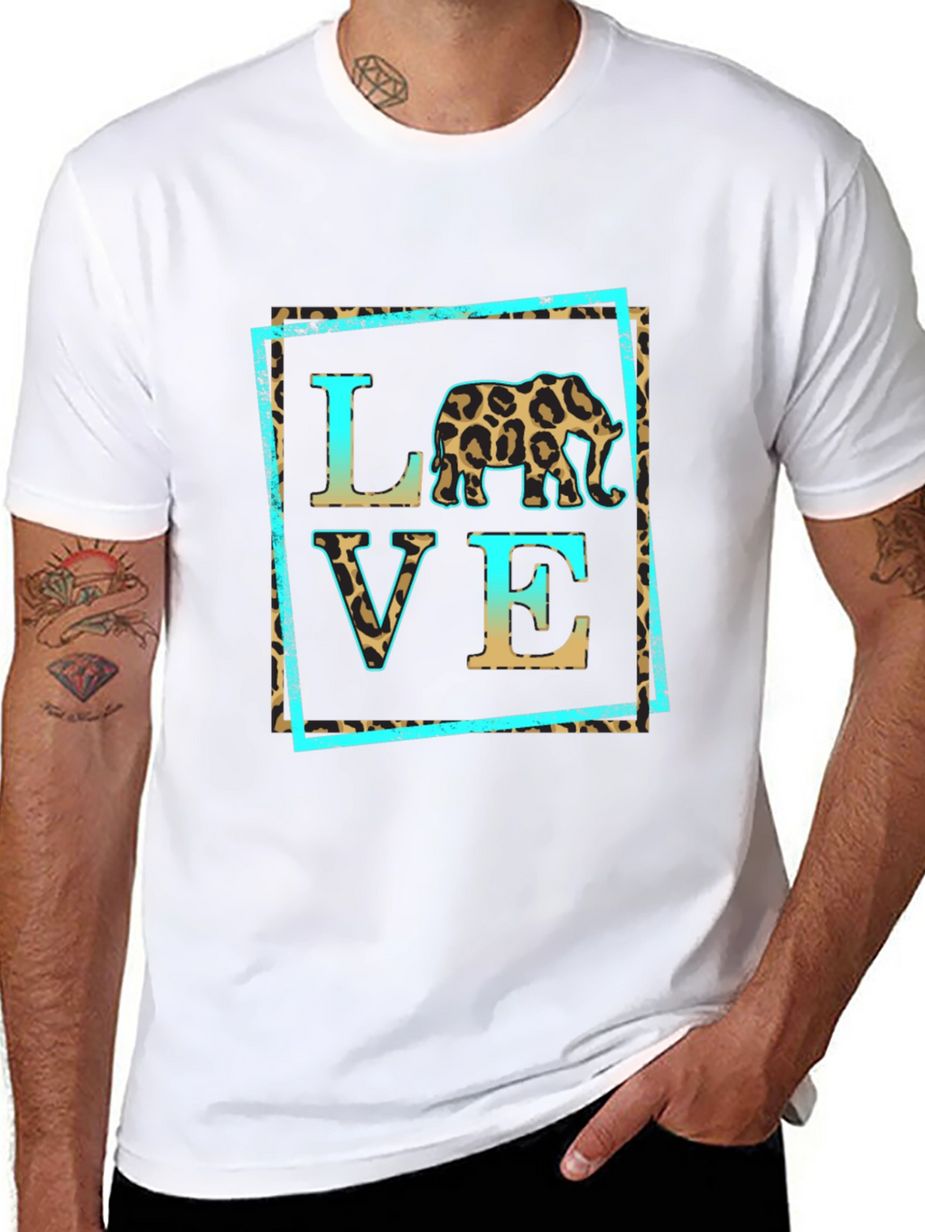 Leopard Elephant Love T-Shirt
