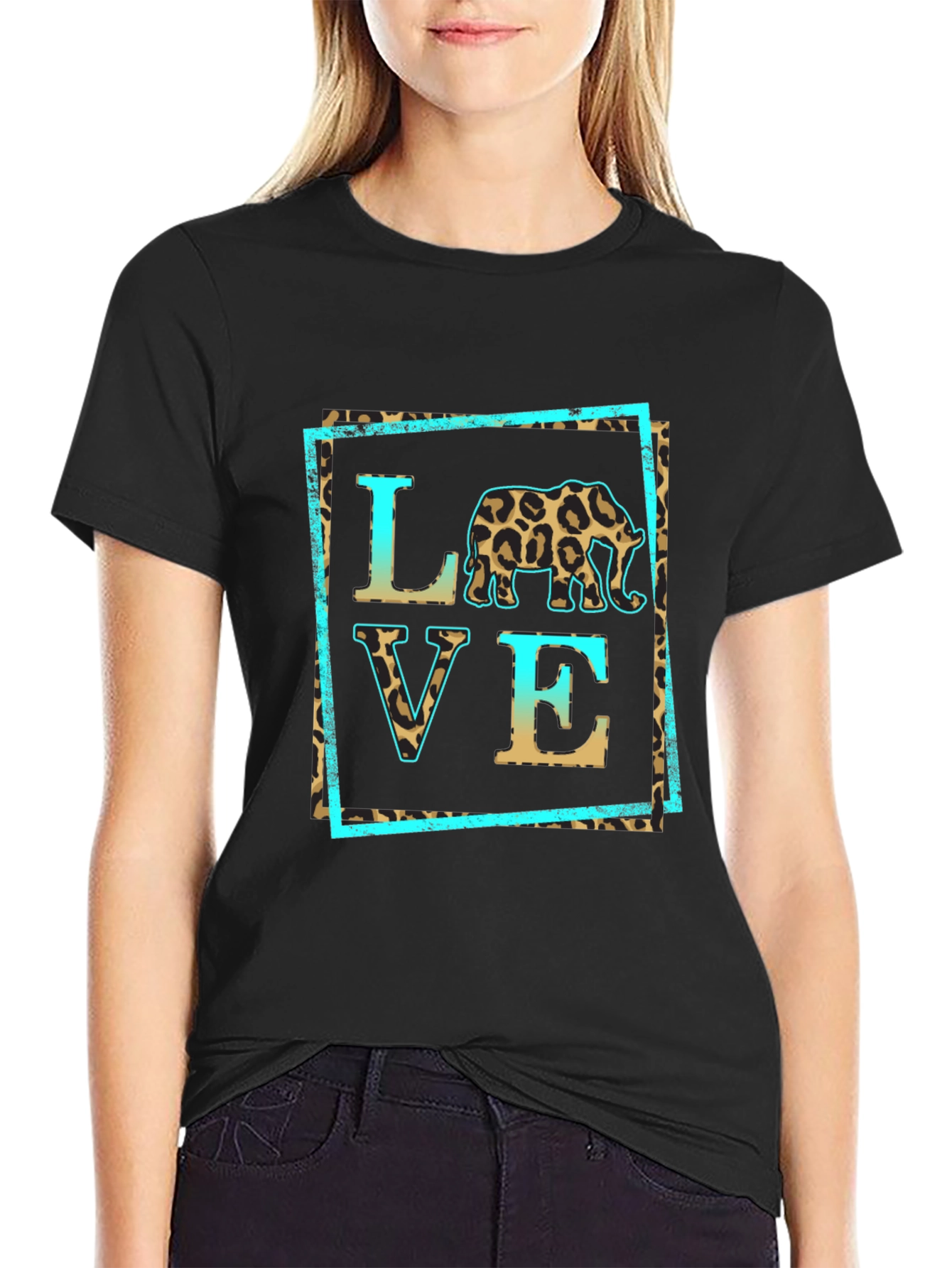 Leopard Elephant Love T-Shirt