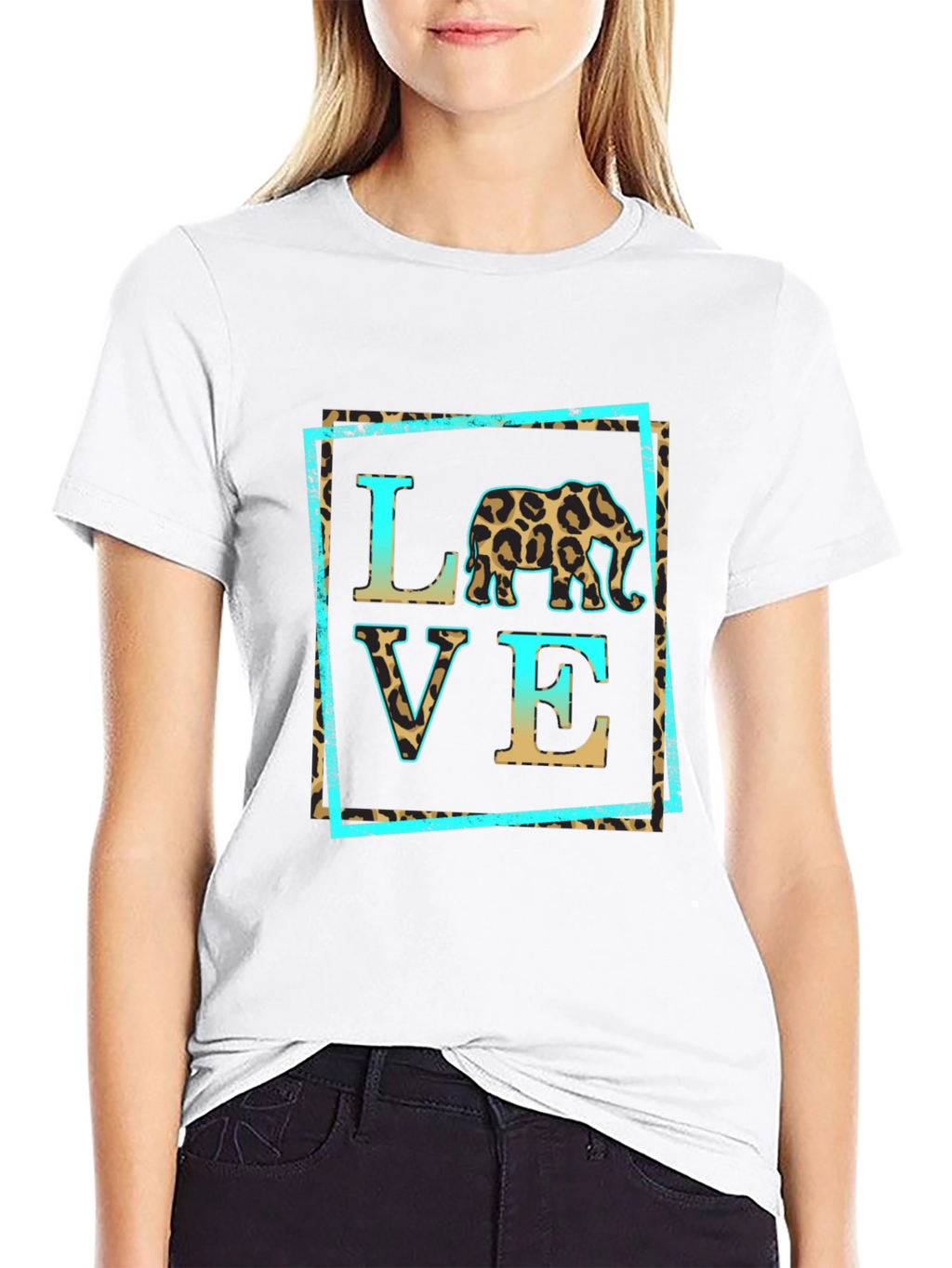 Leopard Elephant Love T-Shirt