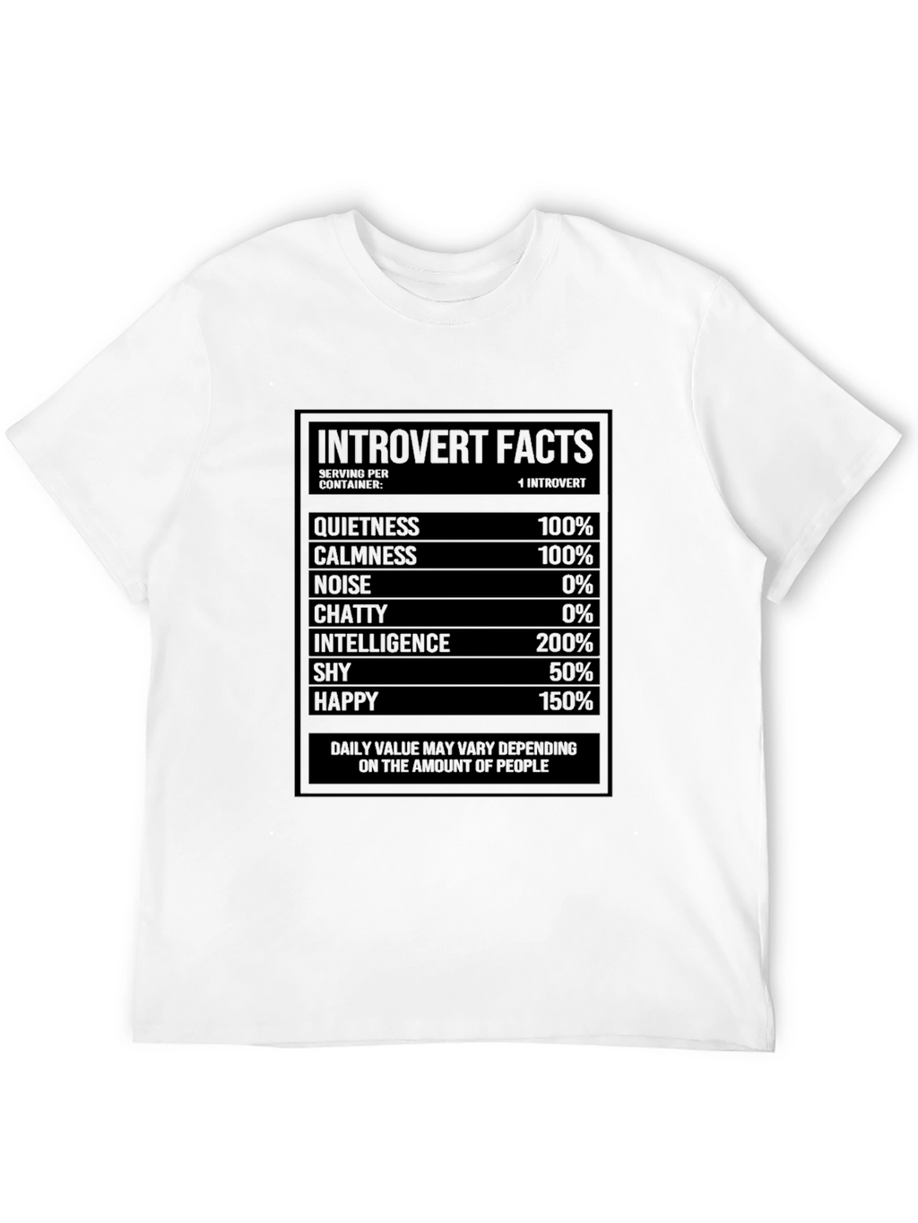 Introvert Facts Black T-Shirt - Funny Graphic Tee