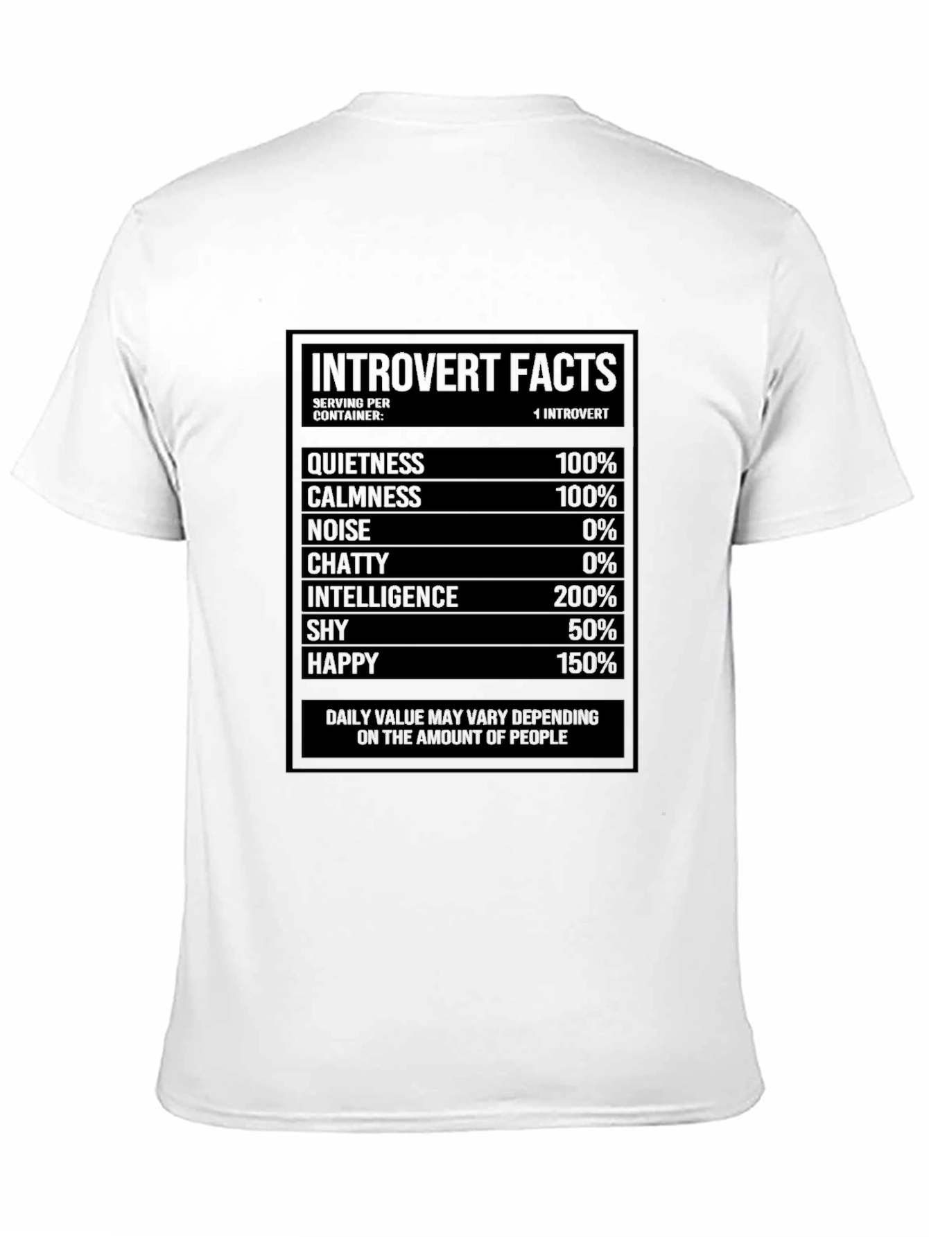 Introvert Facts Black T-Shirt - Funny Graphic Tee