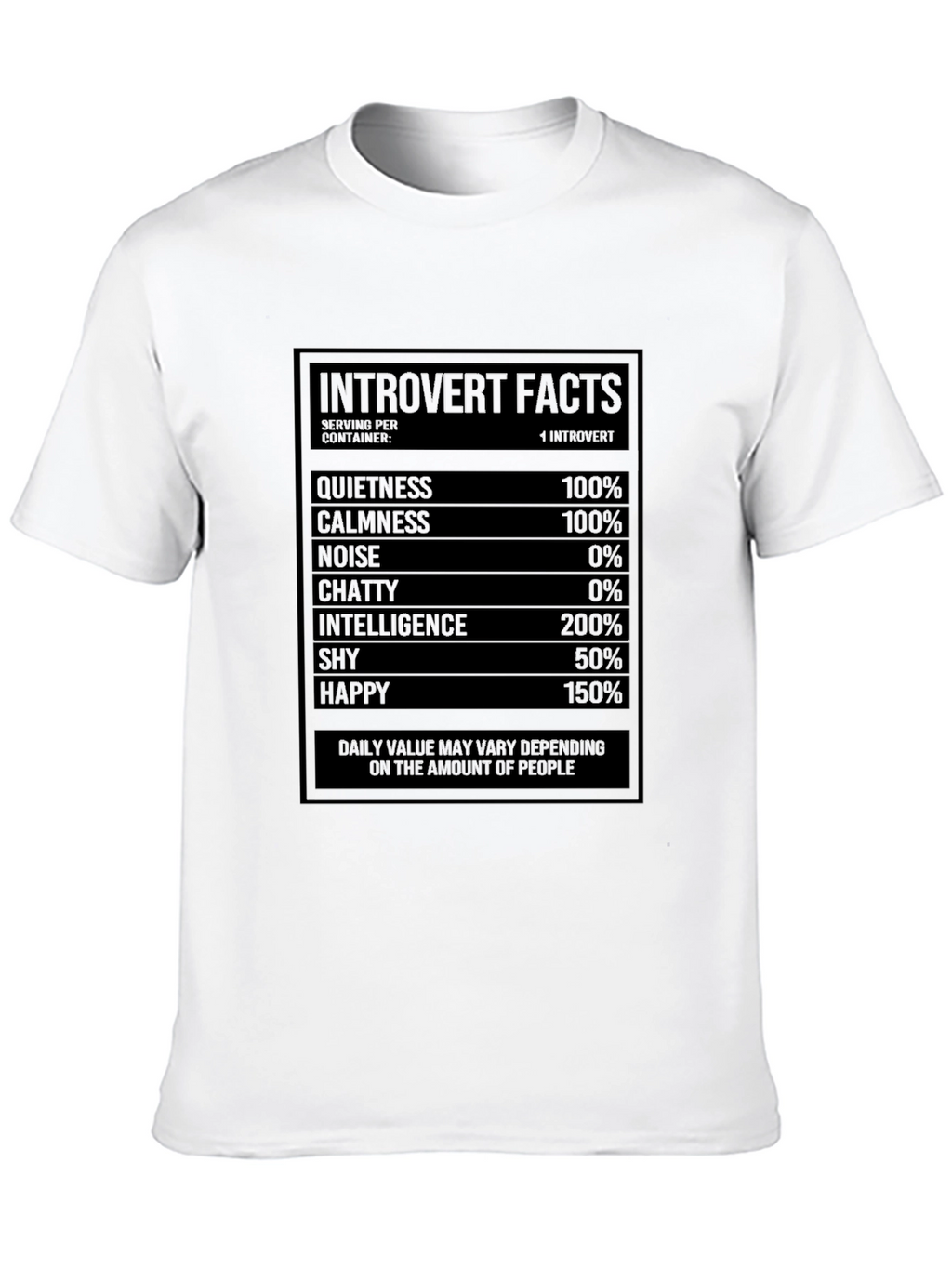 Introvert Facts Black T-Shirt - Funny Graphic Tee
