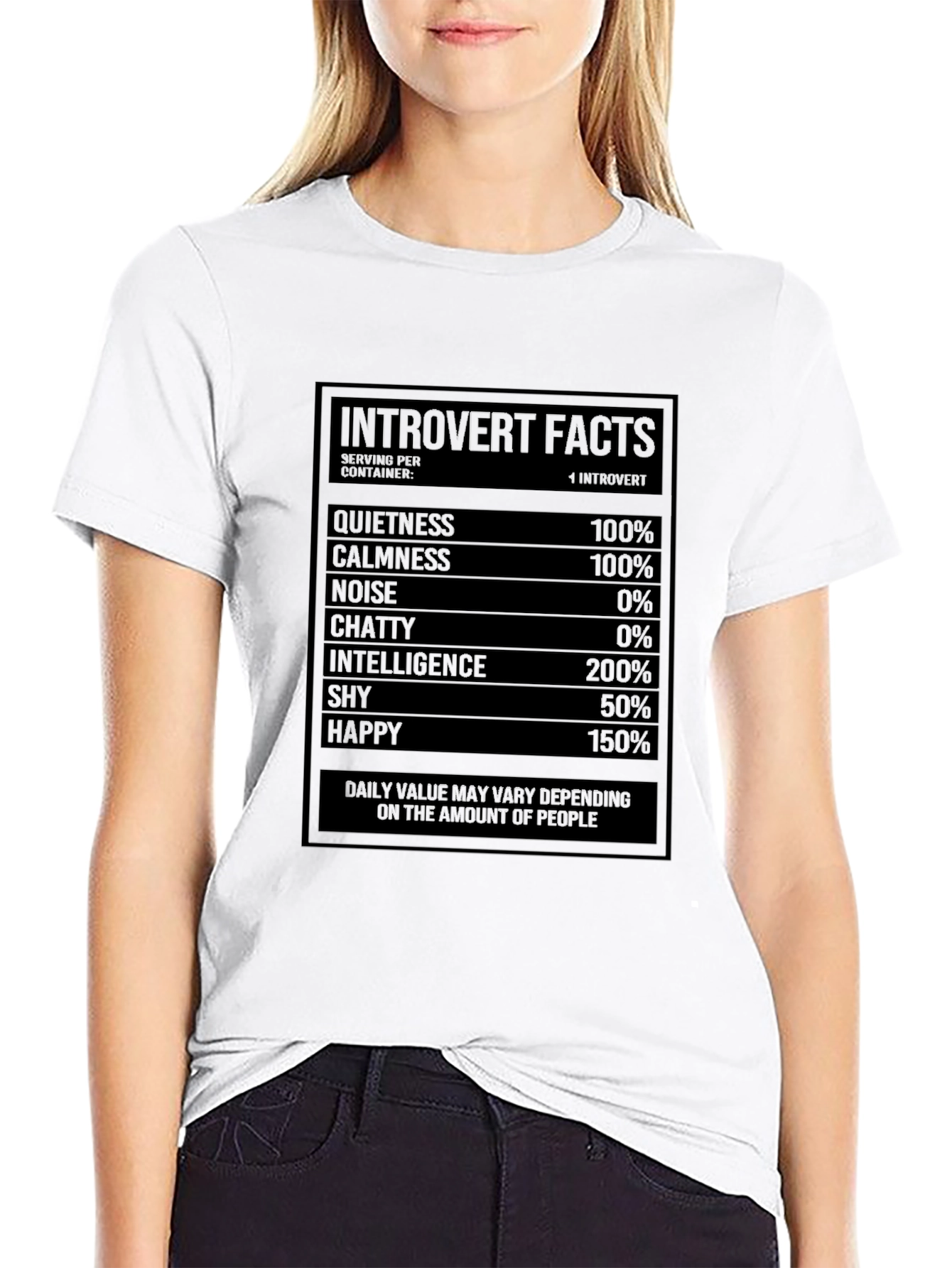 Introvert Facts Black T-Shirt - Funny Graphic Tee