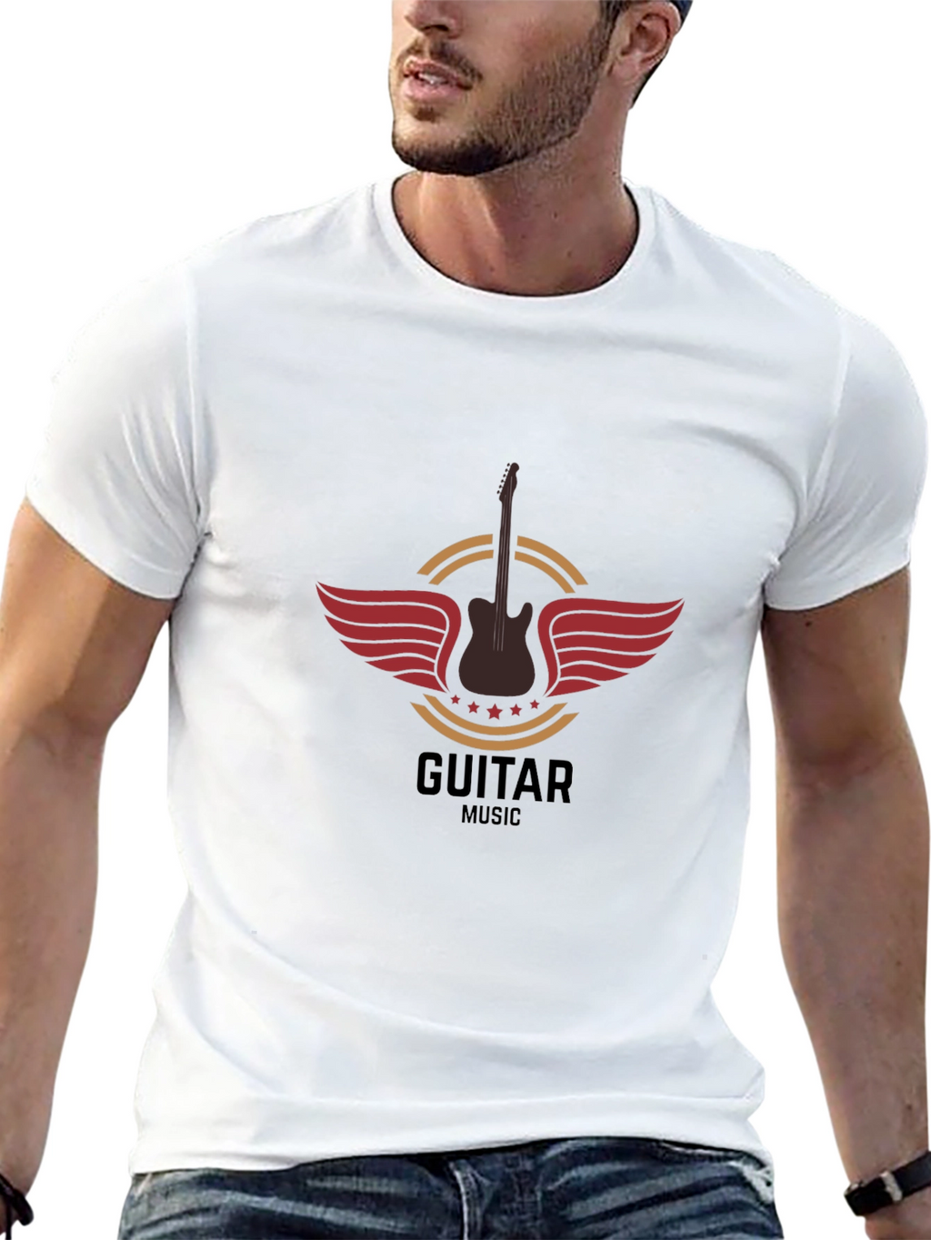 Guitar Music T-Shirt - Black Graphic Tee
