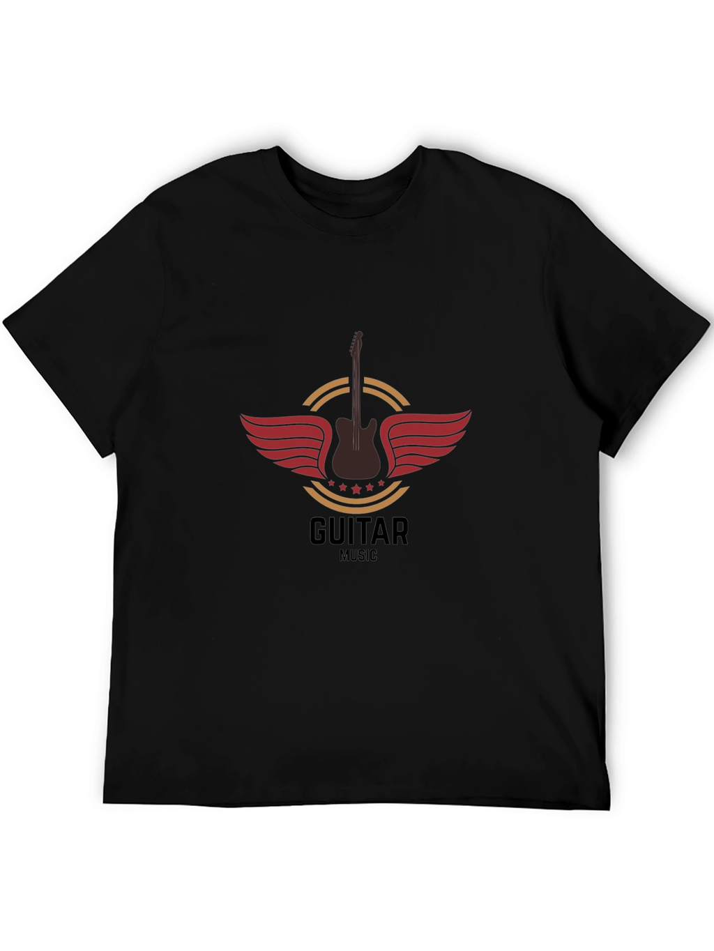 Guitar Music T-Shirt - Black Graphic Tee