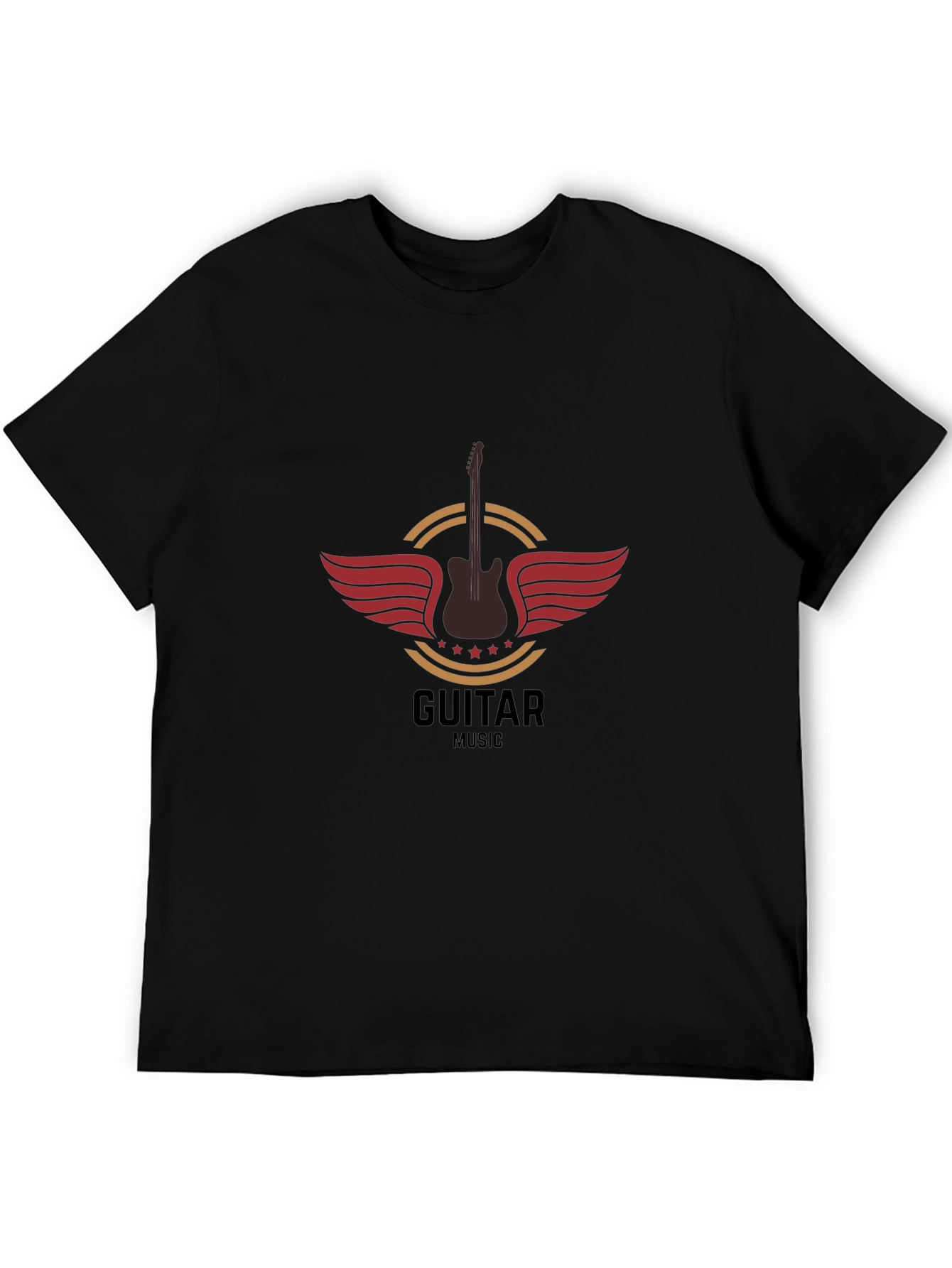 Guitar Music T-Shirt - Black Graphic Tee