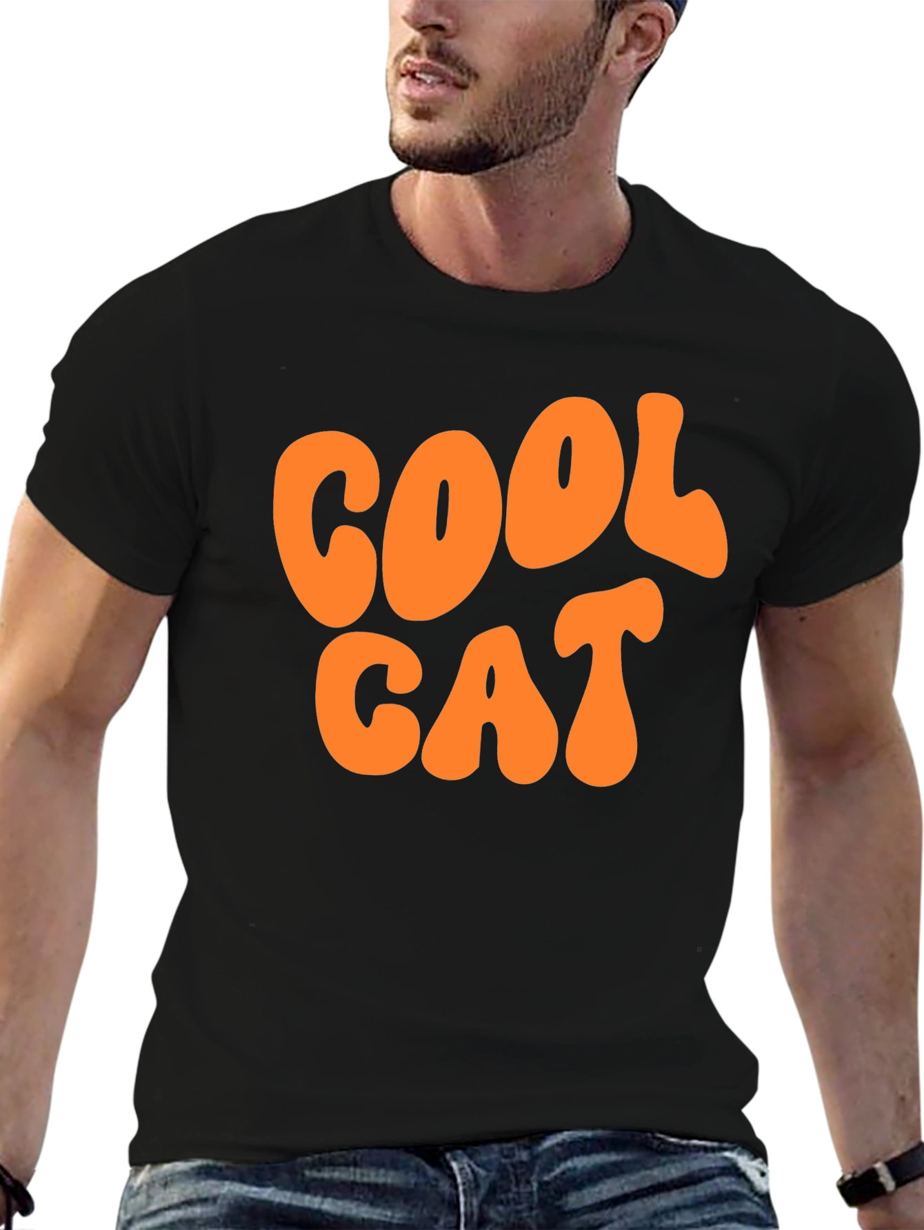 Cool Cat Graphic Tee - Retro Style