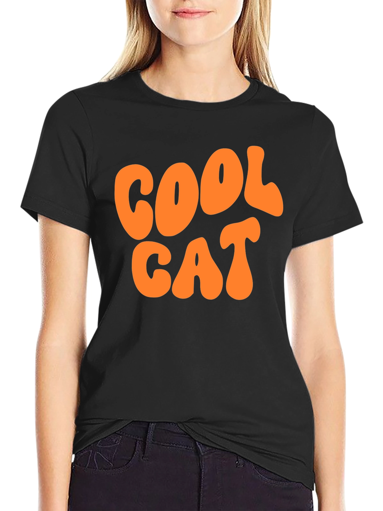 Cool Cat Graphic Tee - Retro Style