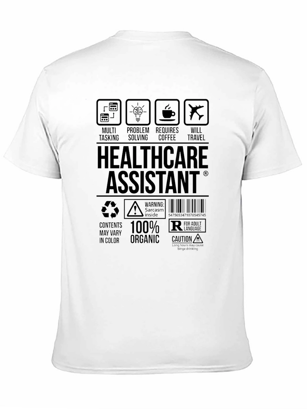 Healthcare Assistant T-Shirt - Multi Tasking Coffee