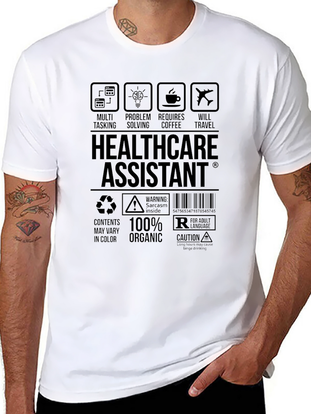 Healthcare Assistant T-Shirt - Multi Tasking Coffee