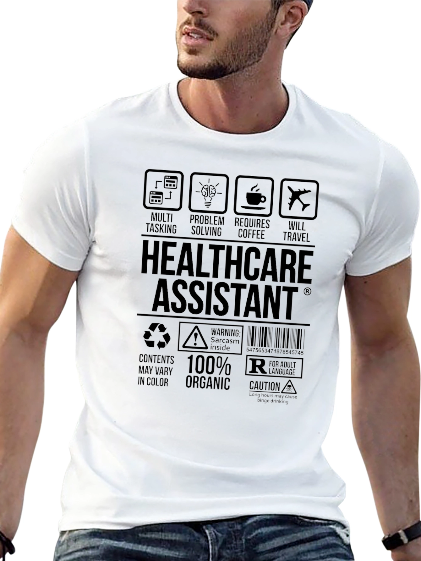 Healthcare Assistant T-Shirt - Multi Tasking Coffee