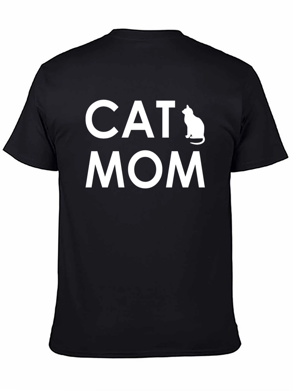 Cat Mom Graphic T-Shirt - Black Cotton Tee