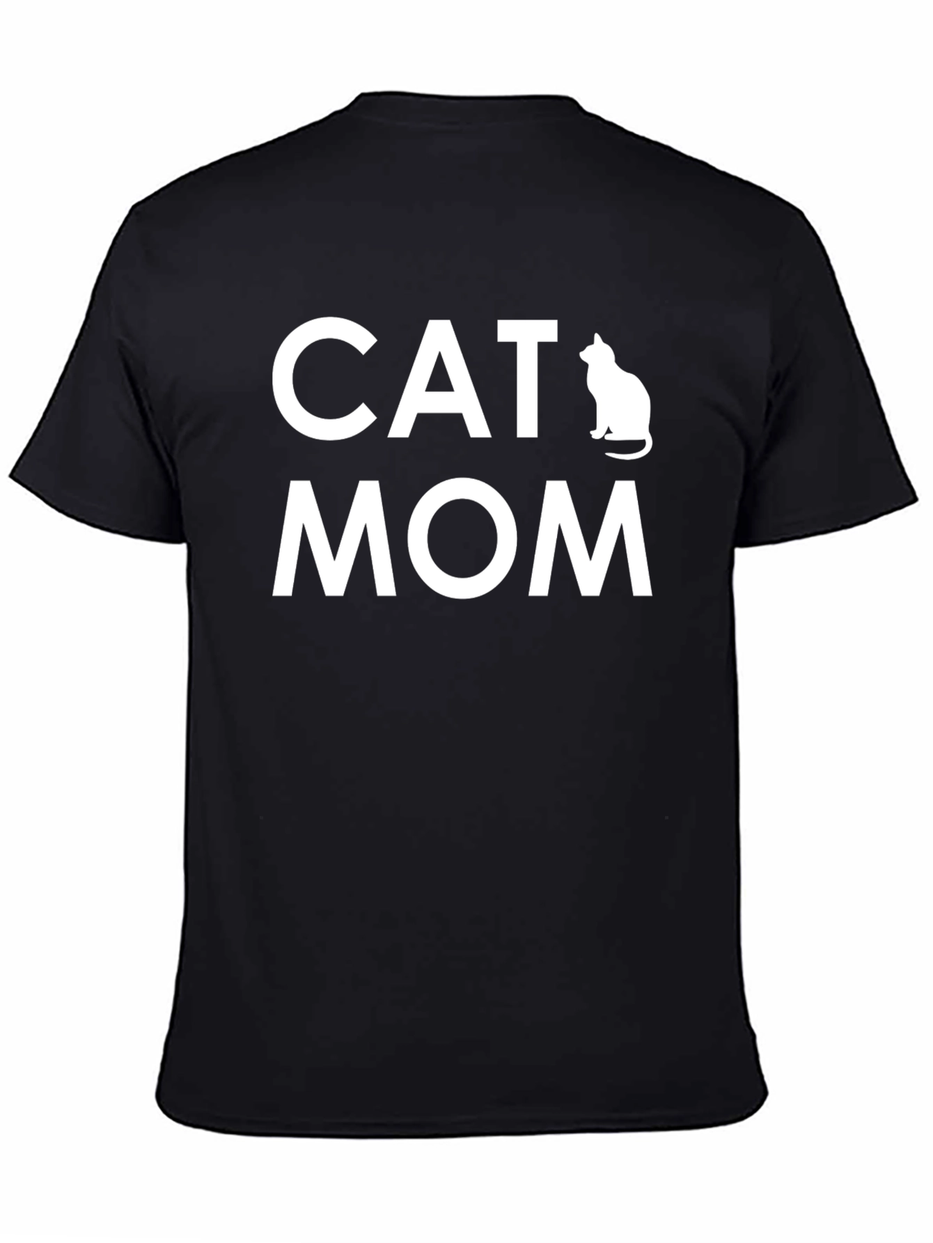 Cat Mom Graphic T-Shirt - Black Cotton Tee