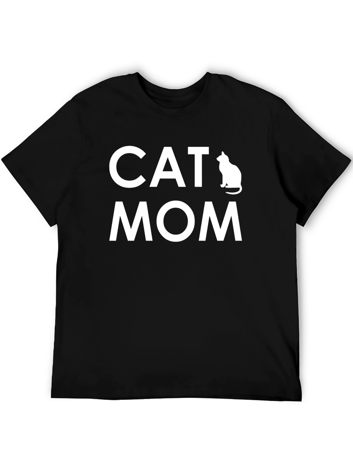 Cat Mom Graphic T-Shirt - Black Cotton Tee