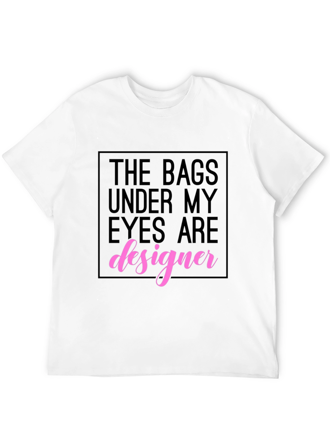 Designer Under Eye Bags Black Graphic Tee